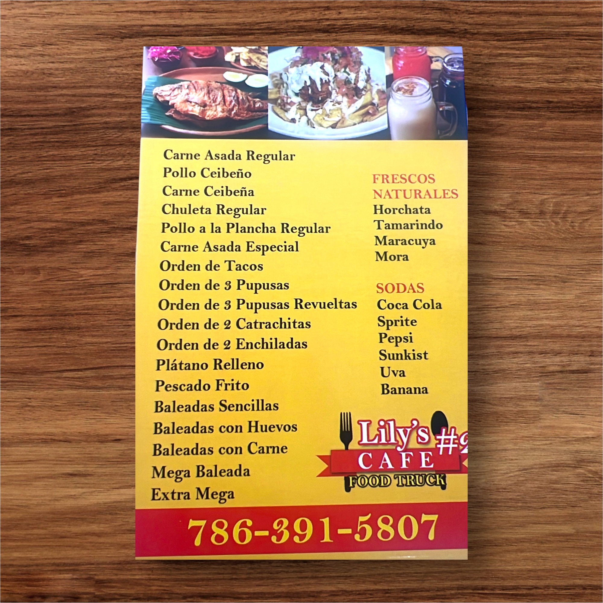 Lilys Cafe | Honduran Restaurant Menu