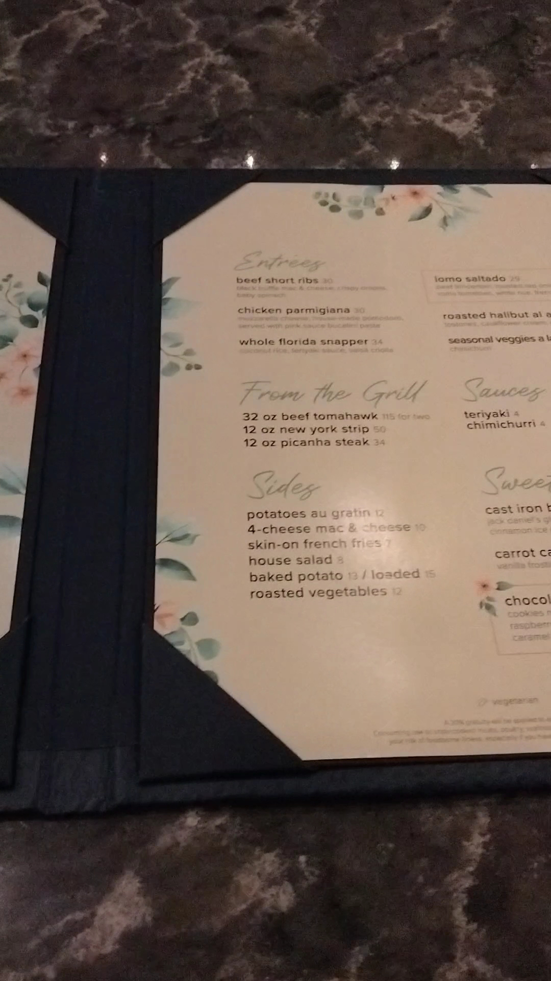 La Brisa Restaurant Menu