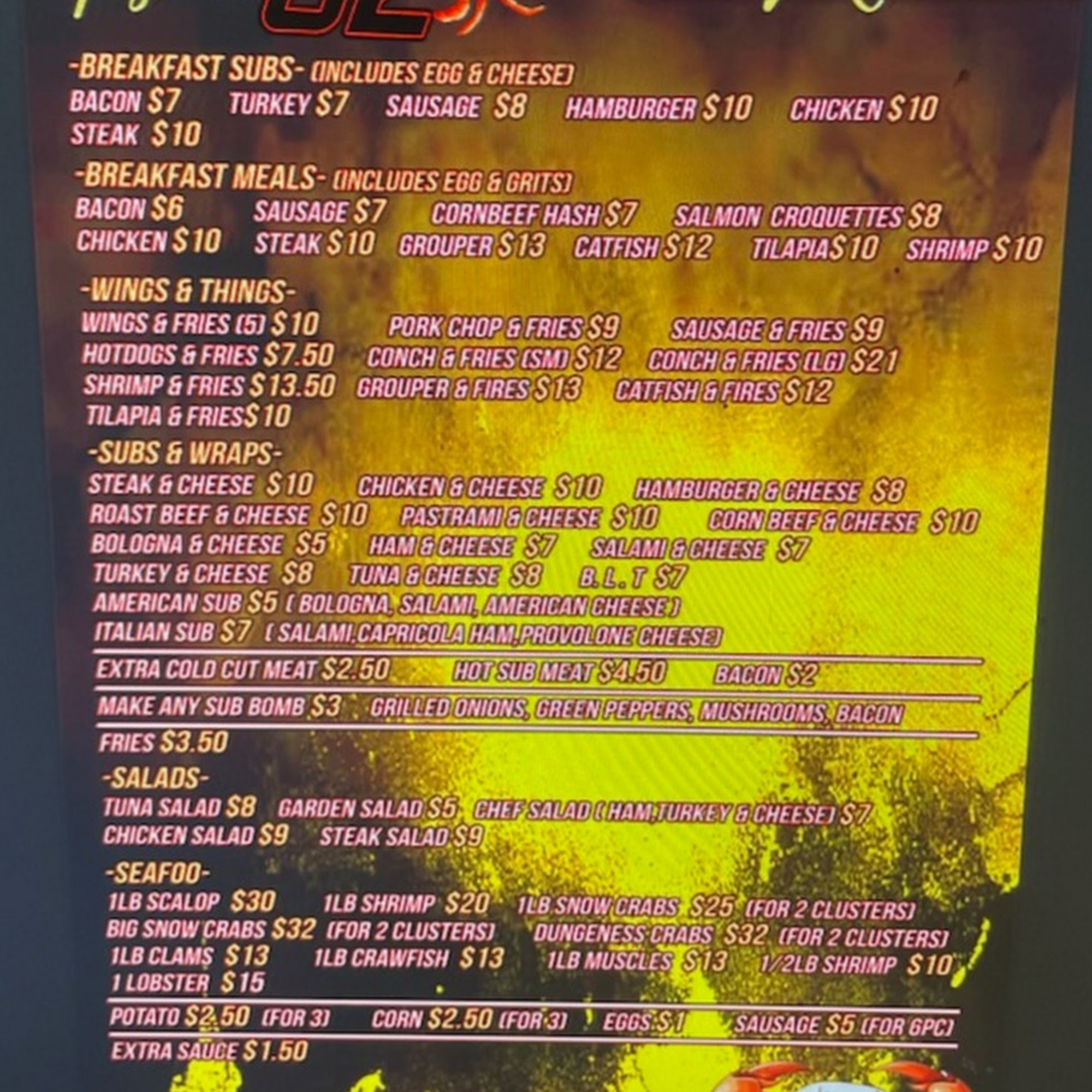 Taste Like 82 LLC Menu