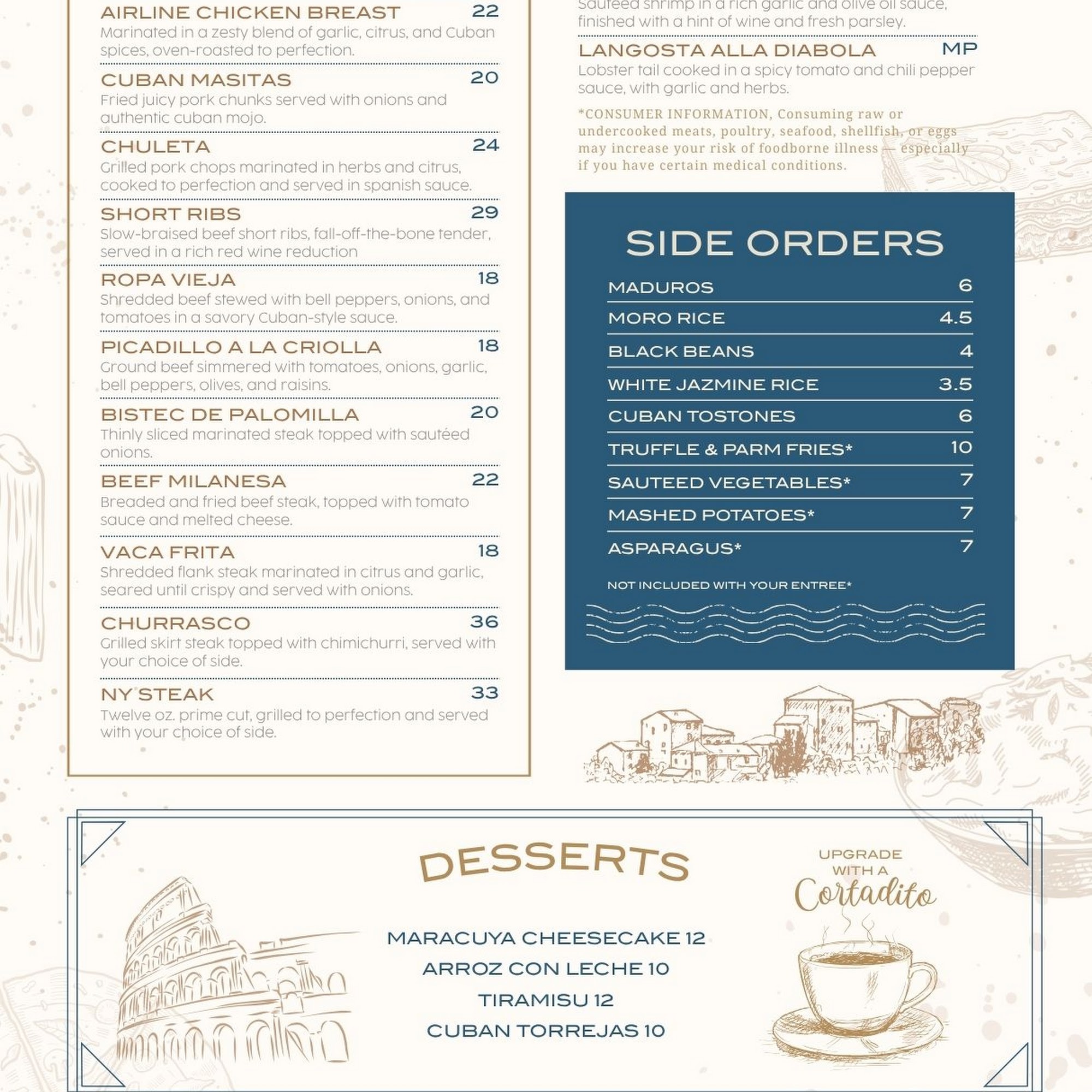 Ciao Havana Menu