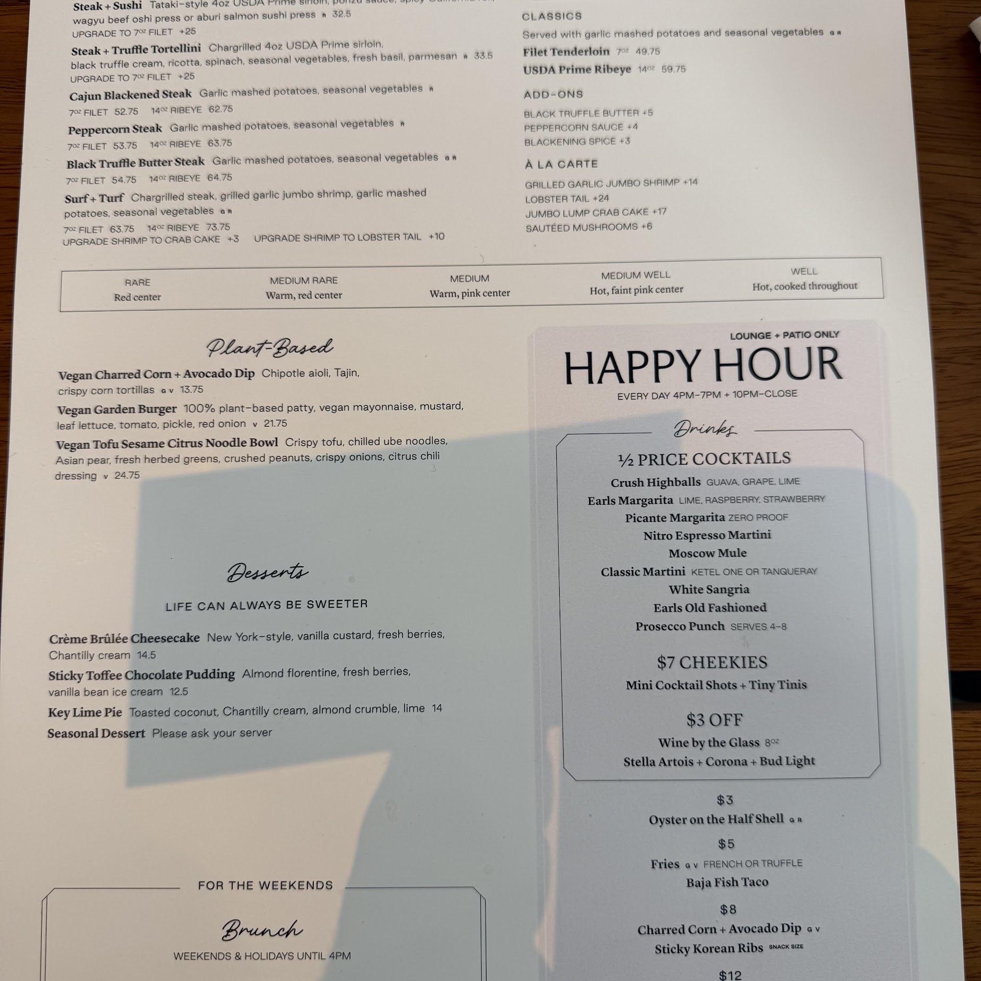 Earls Kitchen + Bar Menu