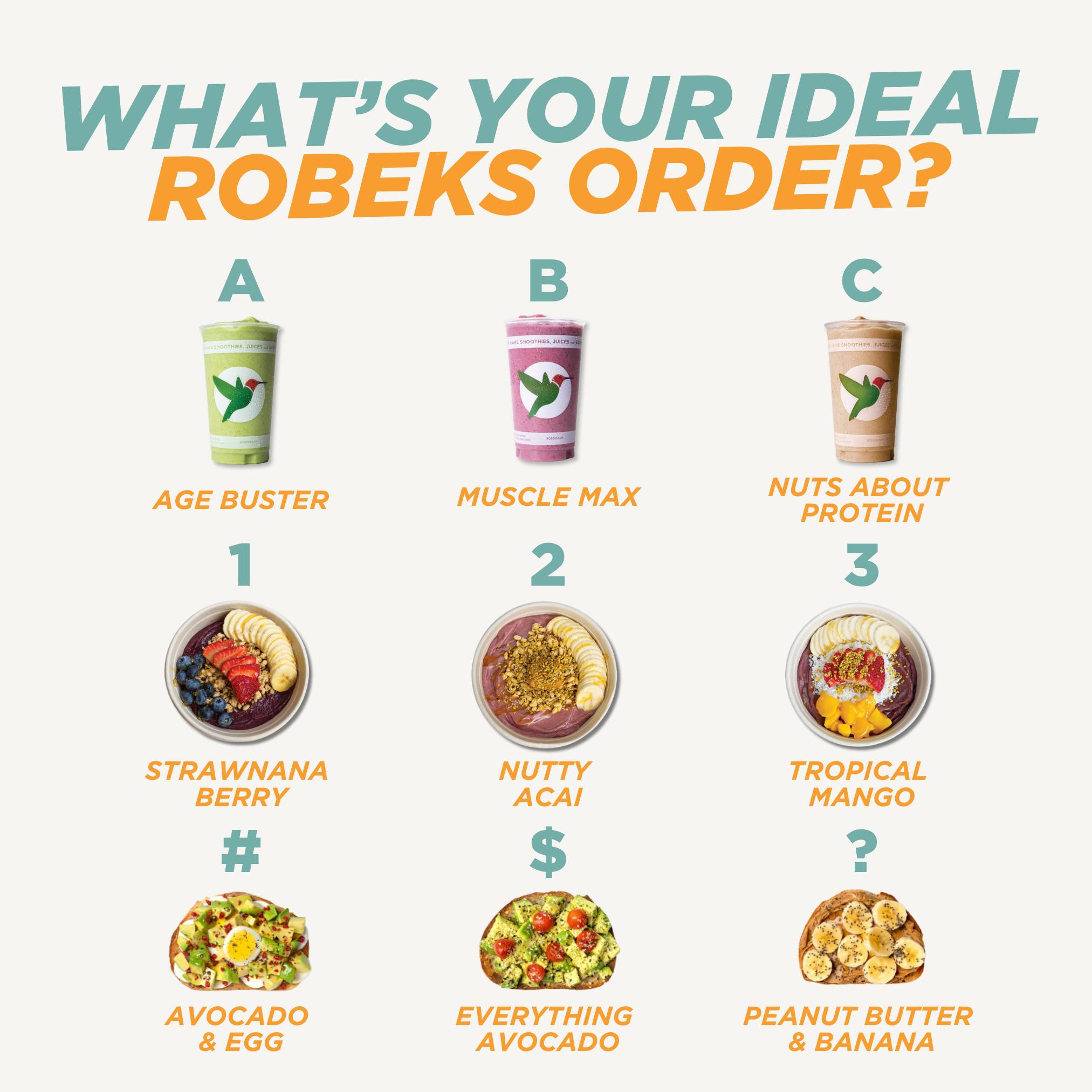 Robeks Fresh Juices & Smoothies Menu