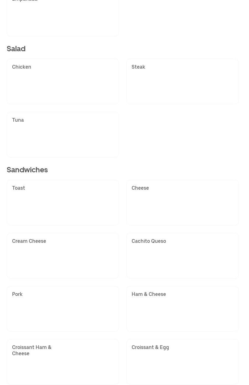 Yury Cafeteria Cubana Menu