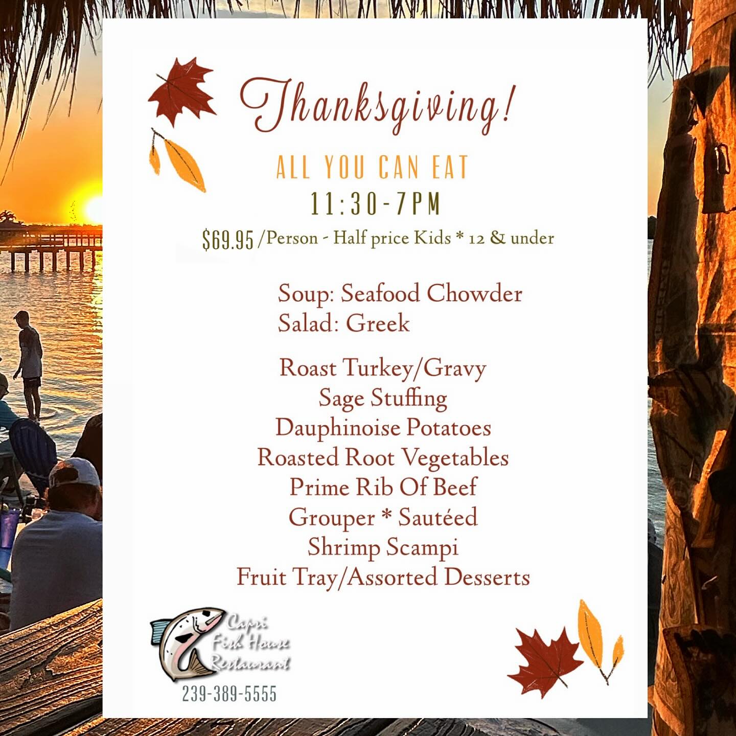 Capri Fisheries Wholesale Menu