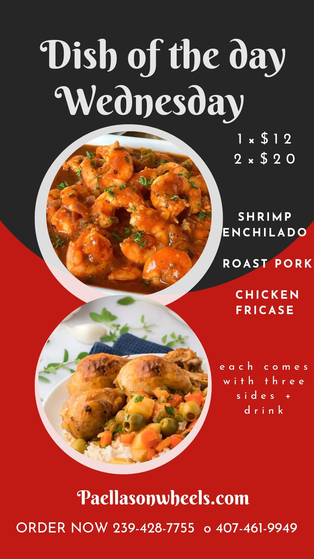 Paellas On Wheels Menu