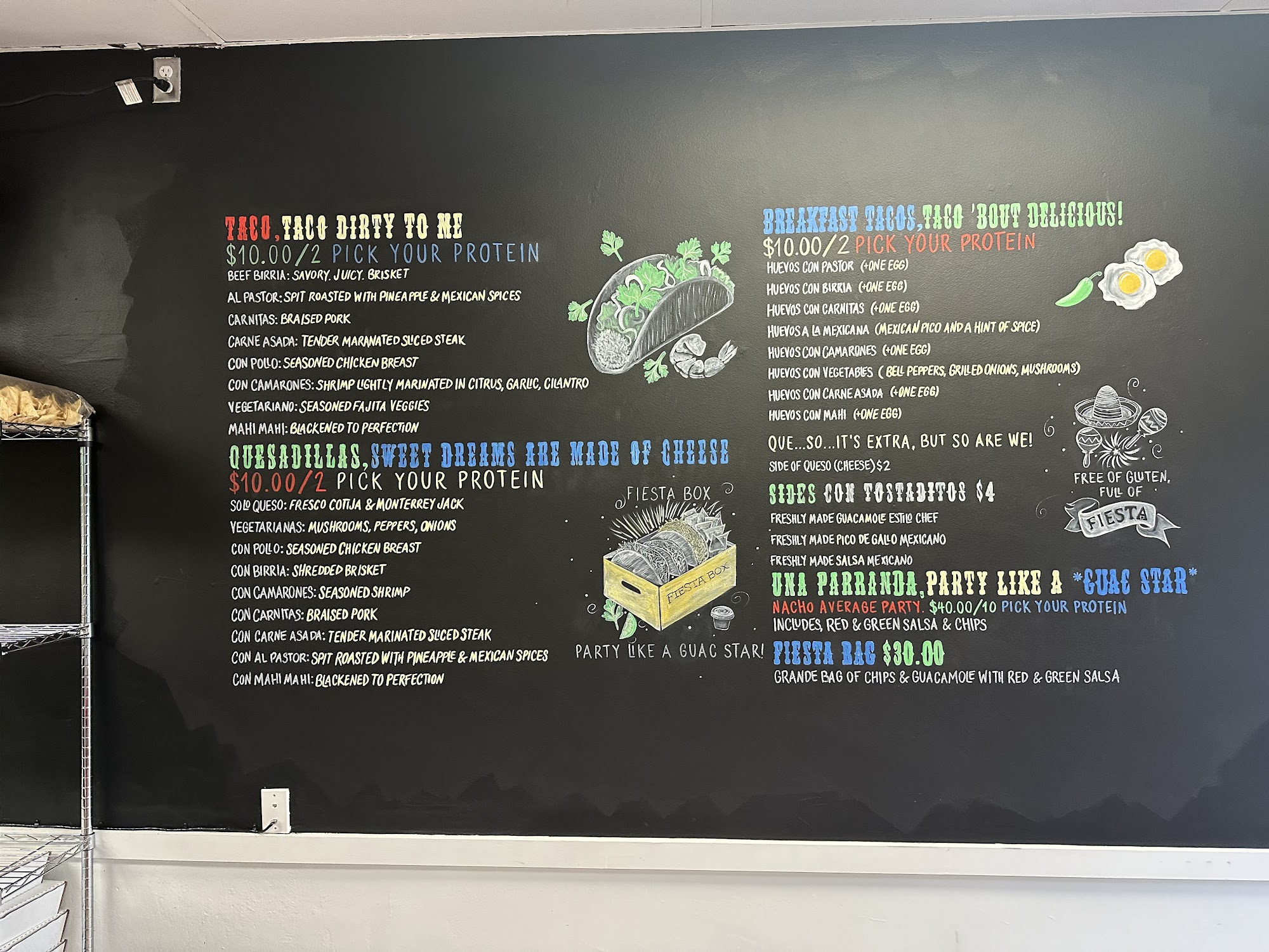 Paulitas' Taqueria Menu