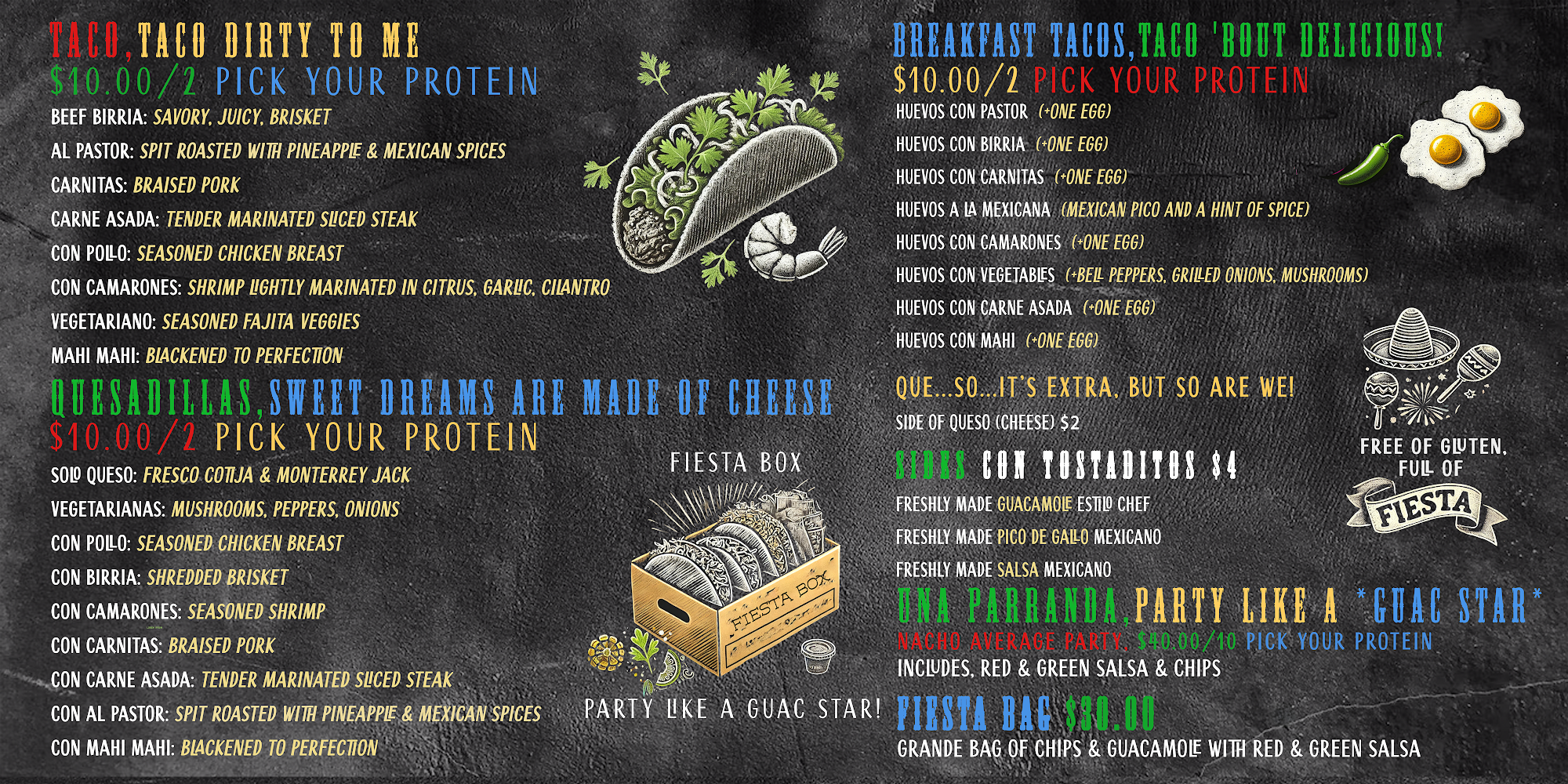 Paulitas' Taqueria Menu