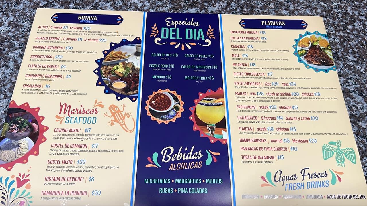 Otro Nivel Restaurant & Bar Menu