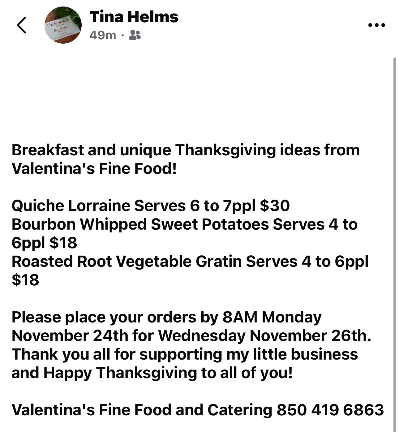 Bright Eyed Kitchens Menu