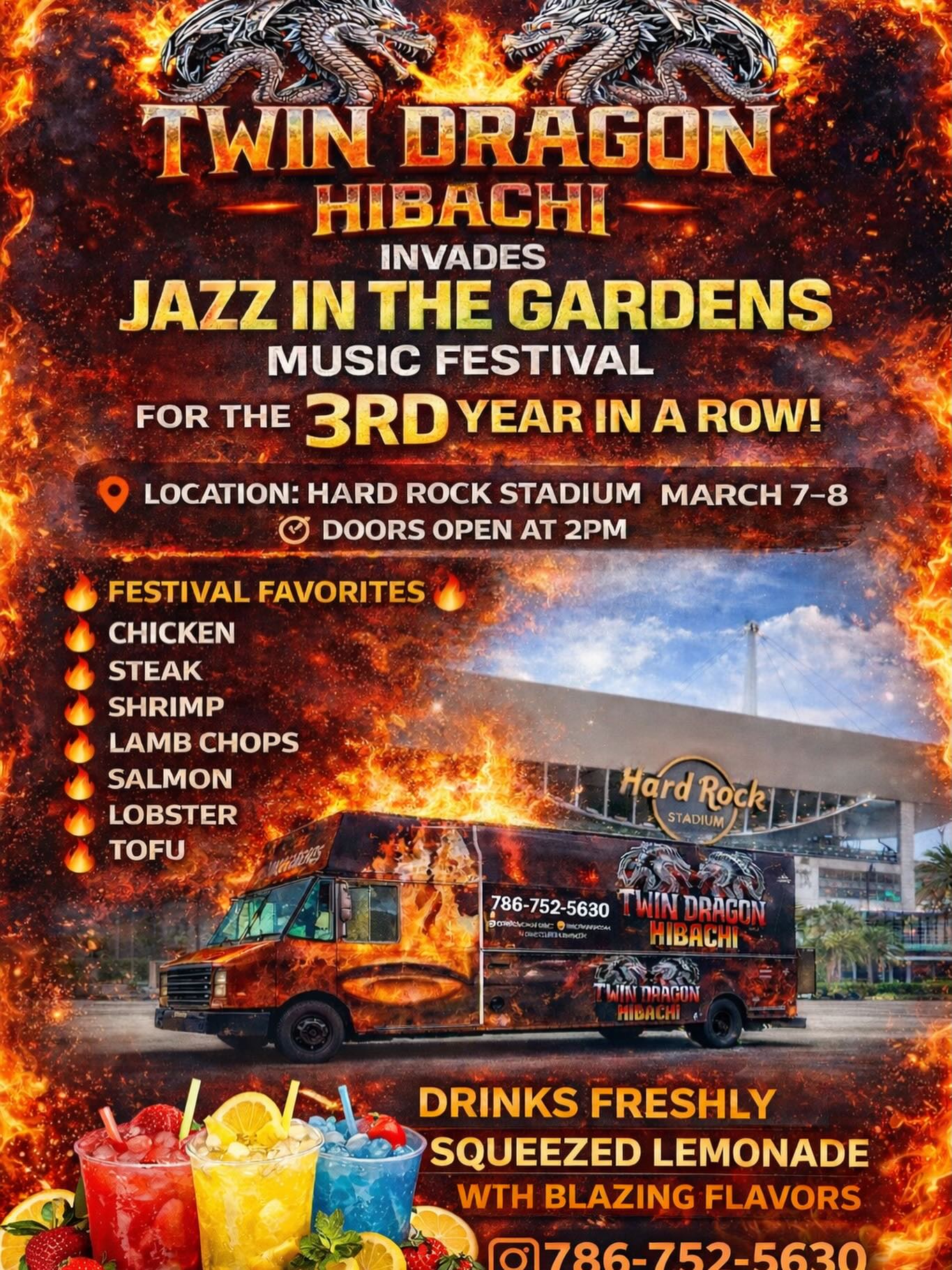 Twin Dragon Hibachi Menu