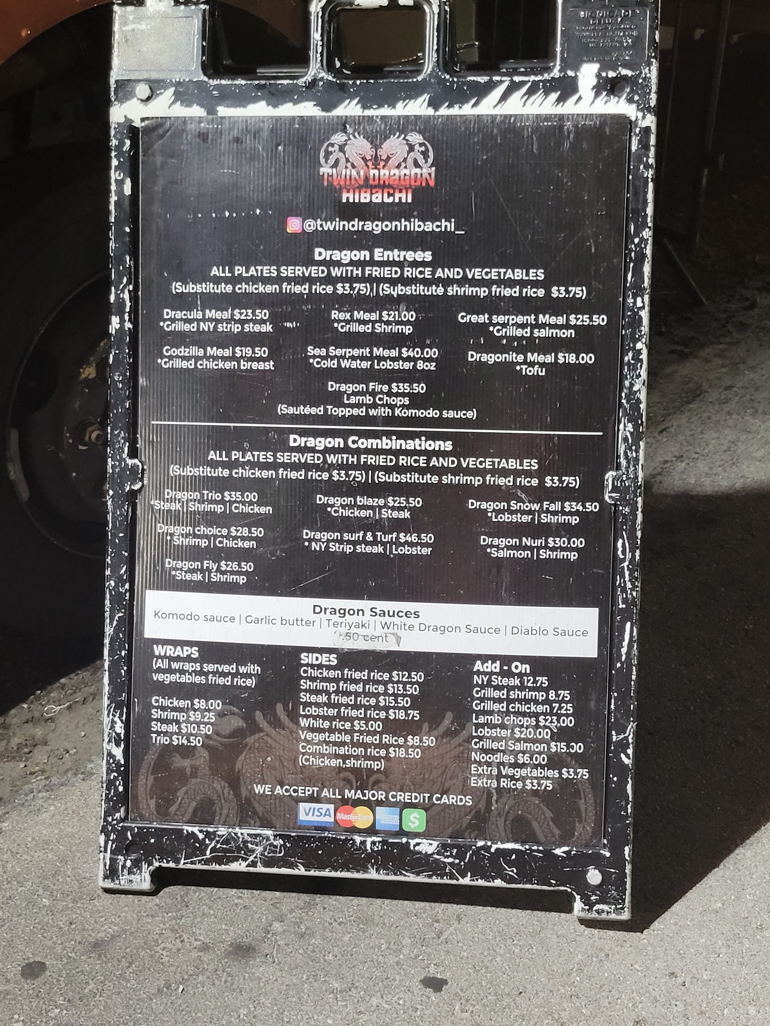 Twin Dragon Hibachi Menu