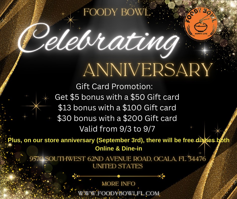 Foody Bowl Restaurant Menu