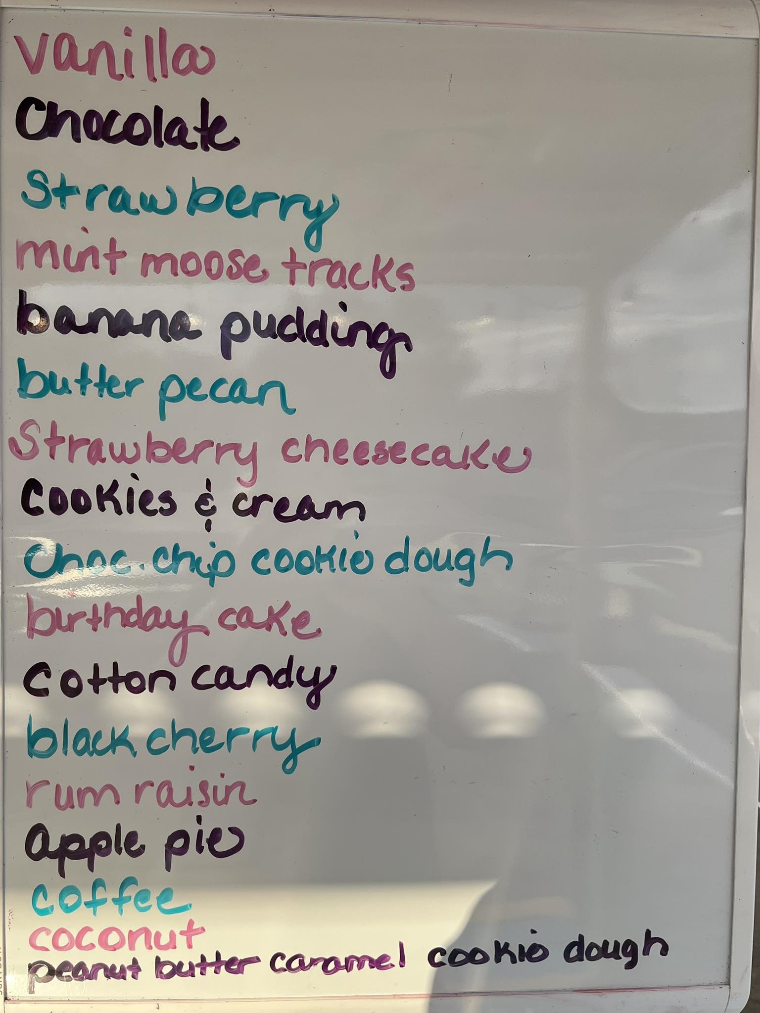 Sprinkles Ice Cream Menu