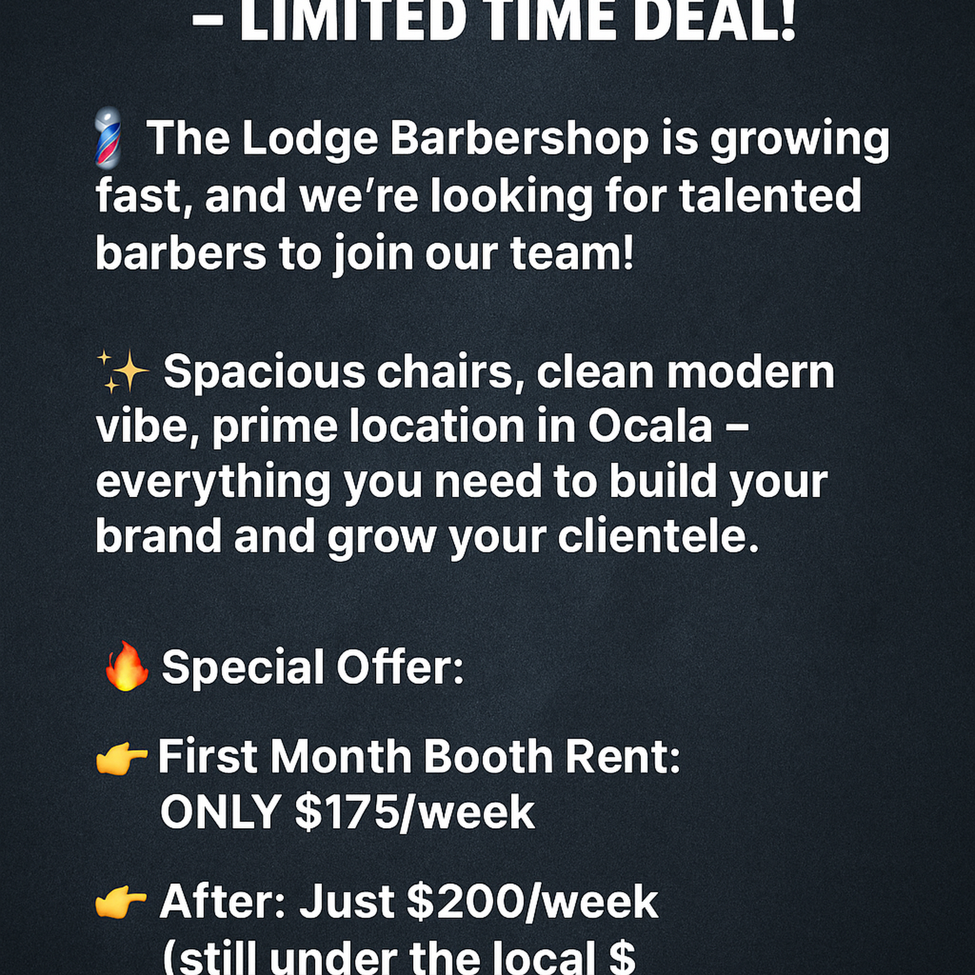 The Lodge Barbershop 11100 SW 93rd Ct Rd #2, Ocala Florida 34481