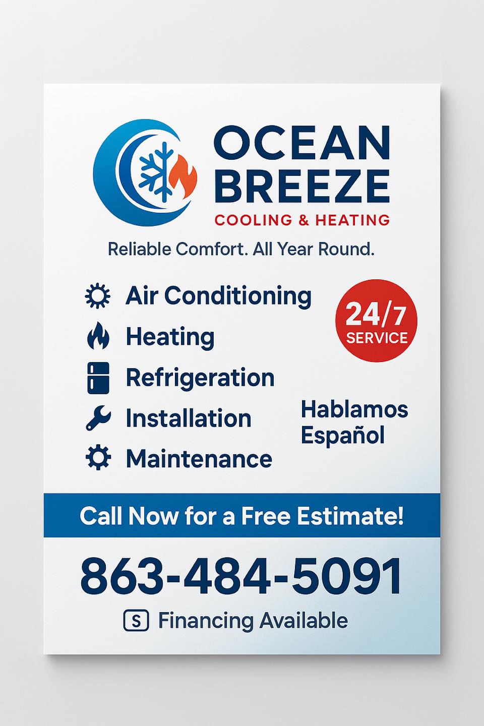 Ocean breeze cooling and heating