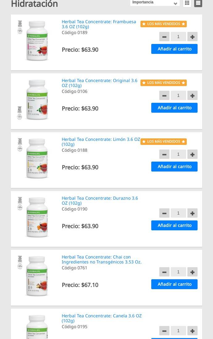 Herbalife Opa-locka Wellness Center Menu