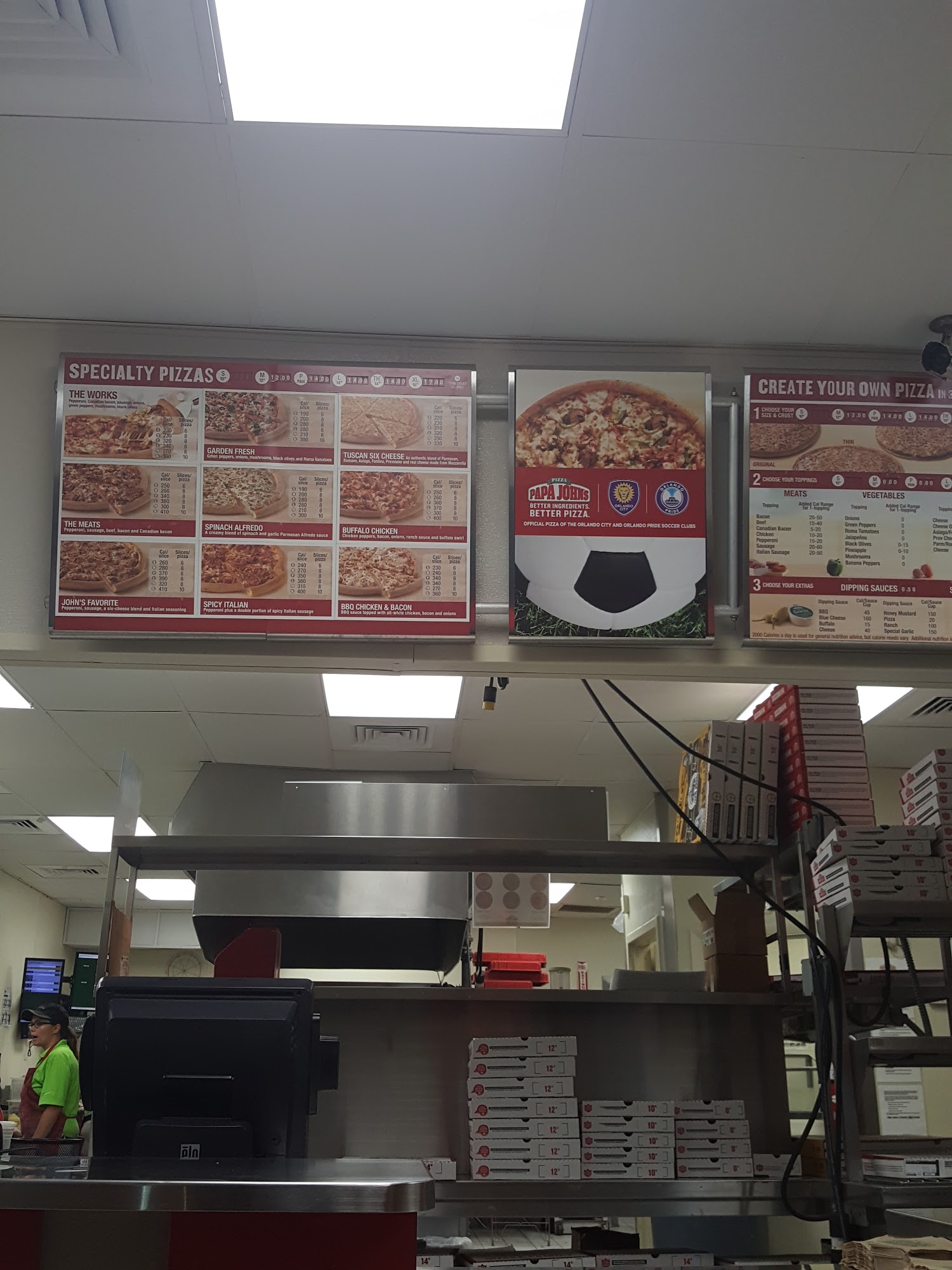 Papa Johns Pizza Menu