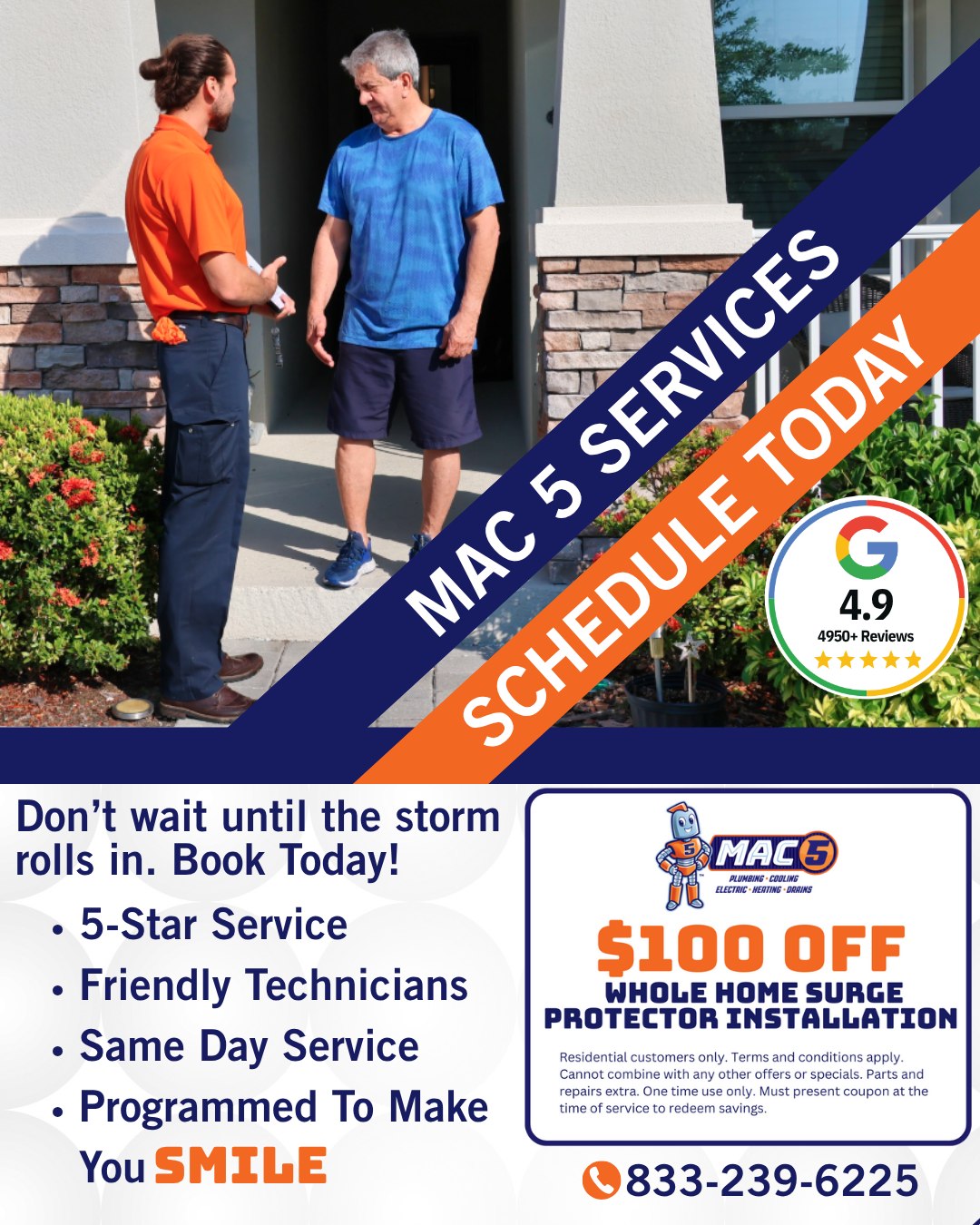 MAC 5 Services: Plumbing, Air Conditioning, Electrical, Heating, & Drain Experts