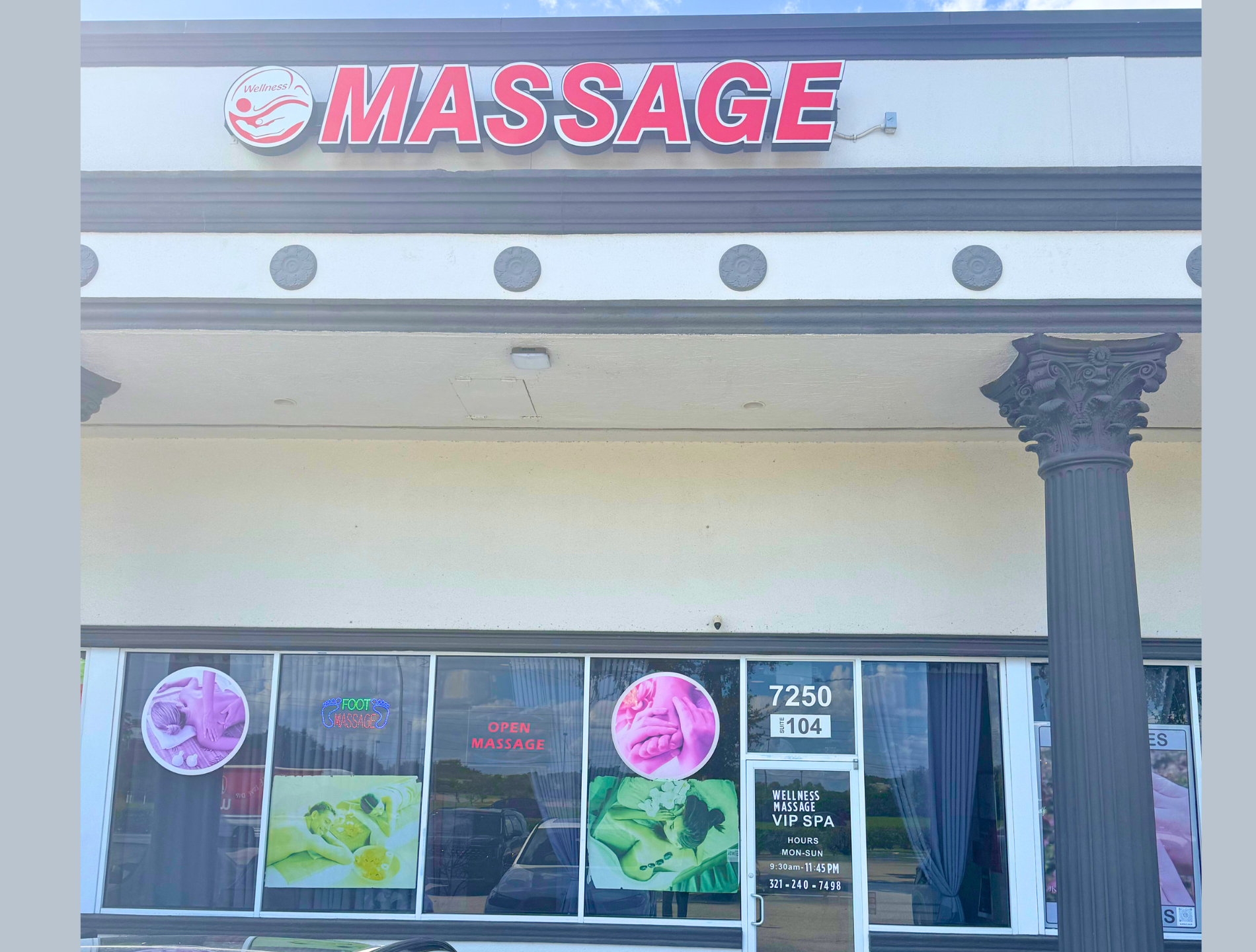 Wellness Massage VIP Spa 7250 S Kirkman Rd #104, Orlando Florida 32819