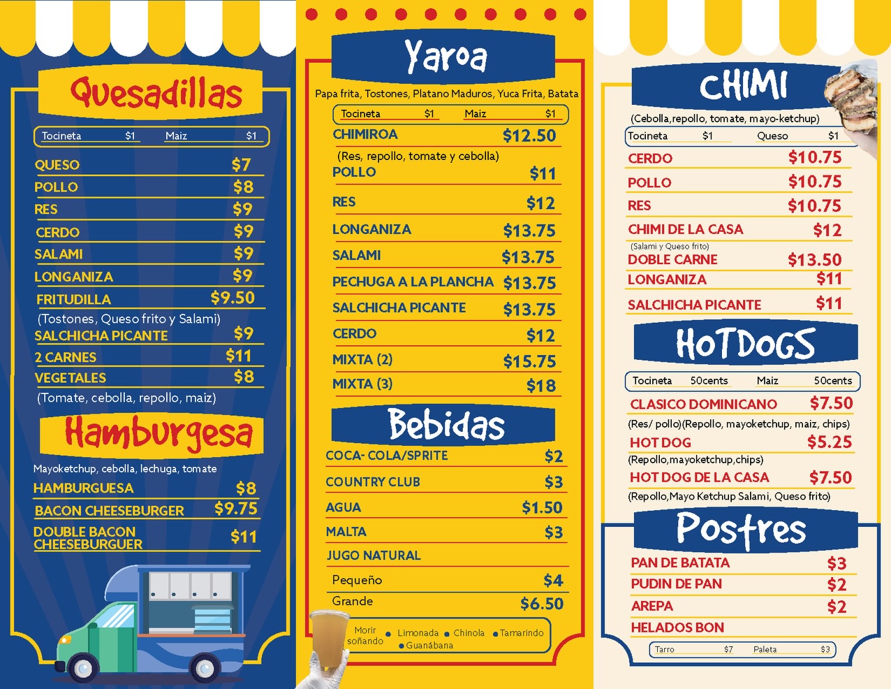 Don Fritura Menu