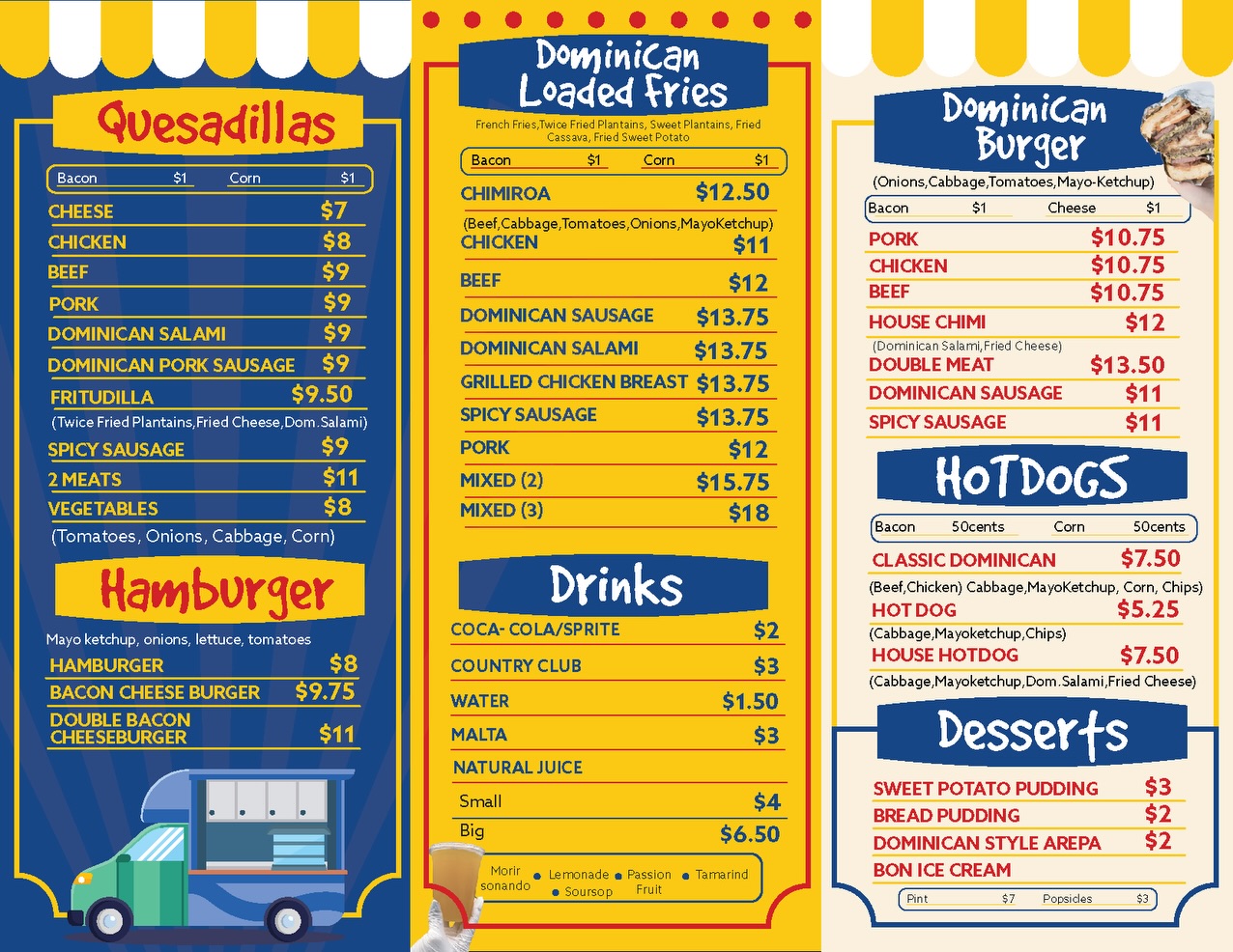 Don Fritura Menu