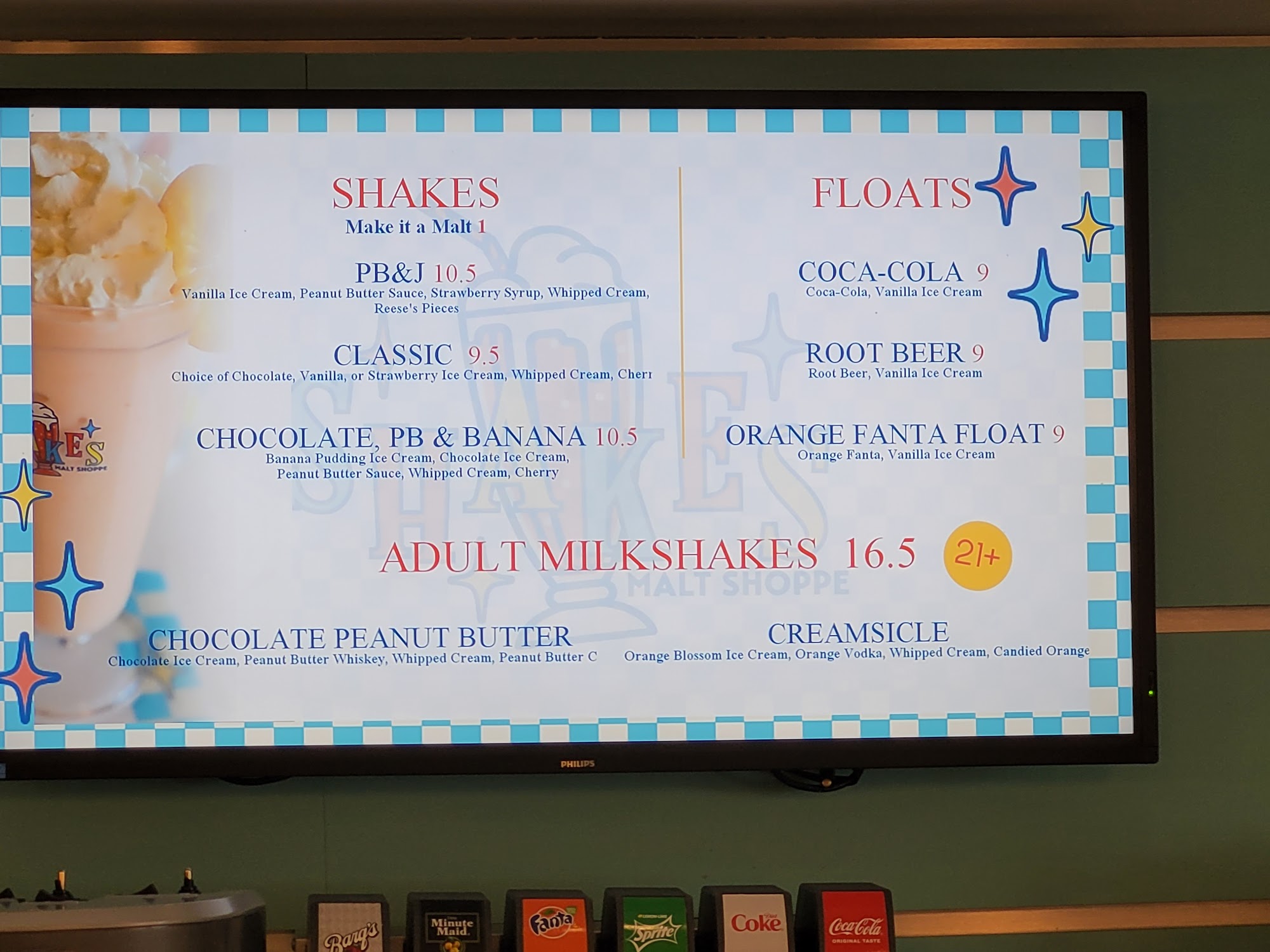 Shake's Malt Shoppe Menu