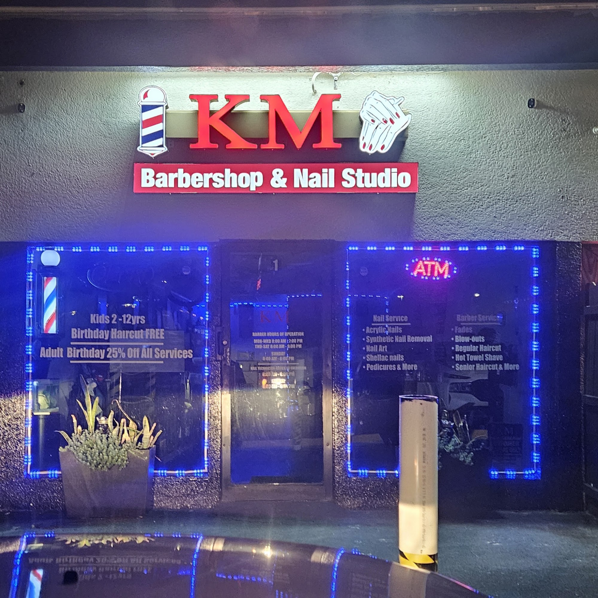 KM Barbershop & Nail Studio 1718 N Goldenrod Rd #1, Orlando Florida 32807
