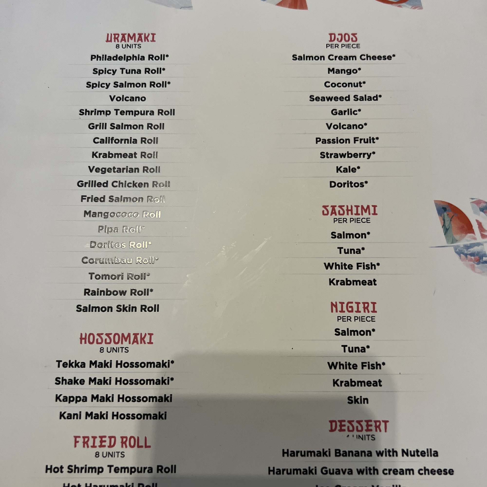 Musashi Sushi Lounge - METROWEST Menu