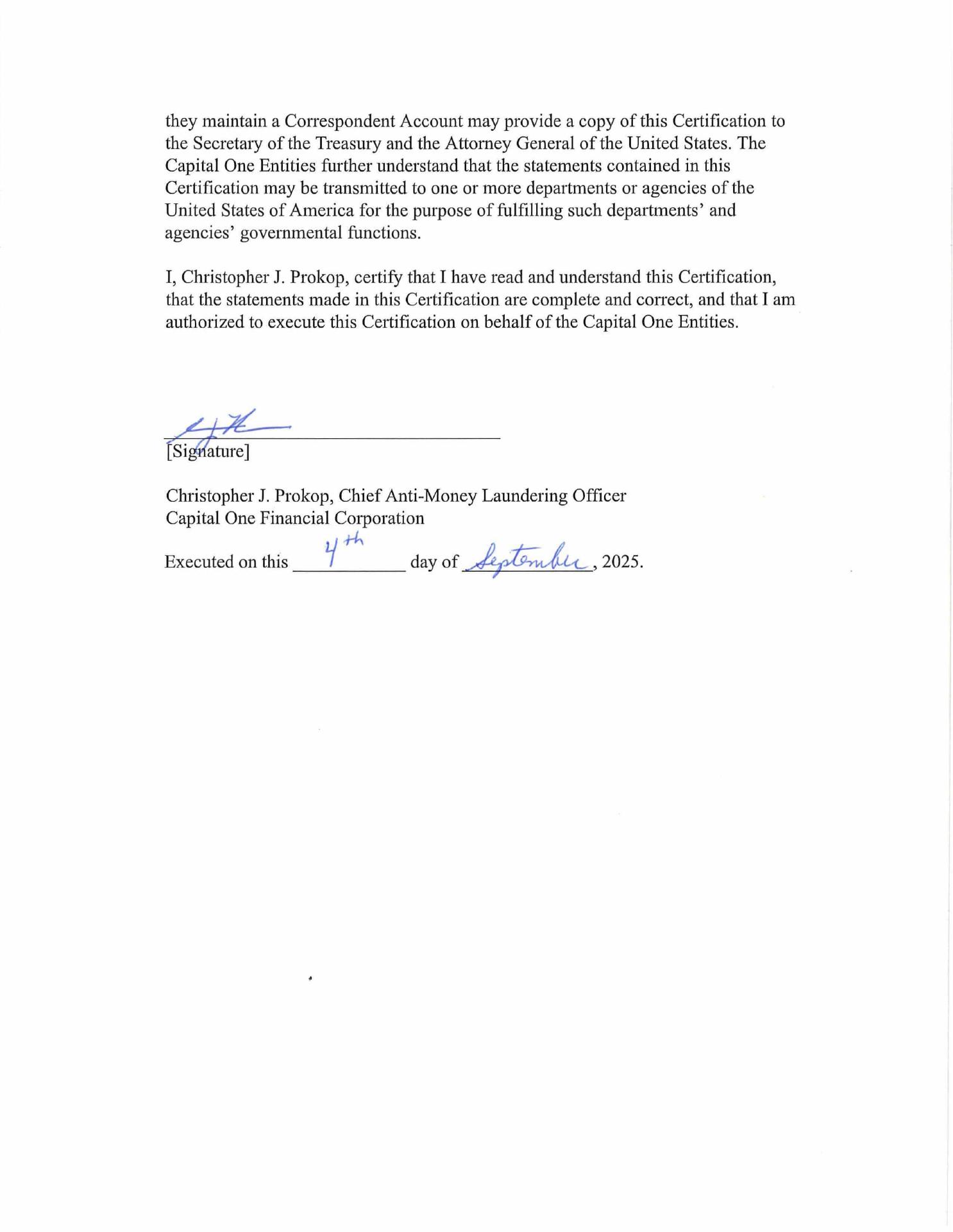 Capital One Café Menu