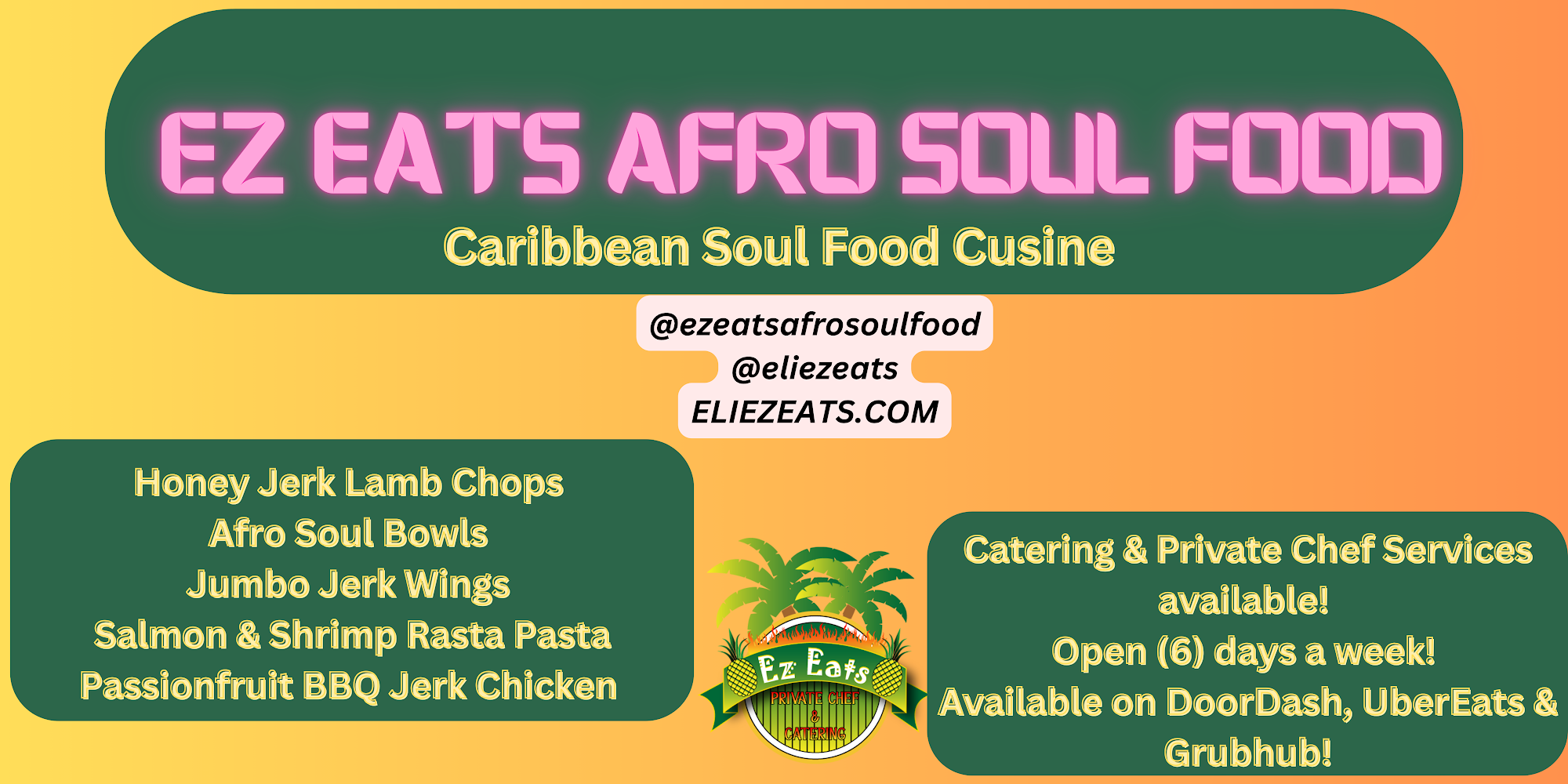 EZ Eats Afro Soul Food Menu
