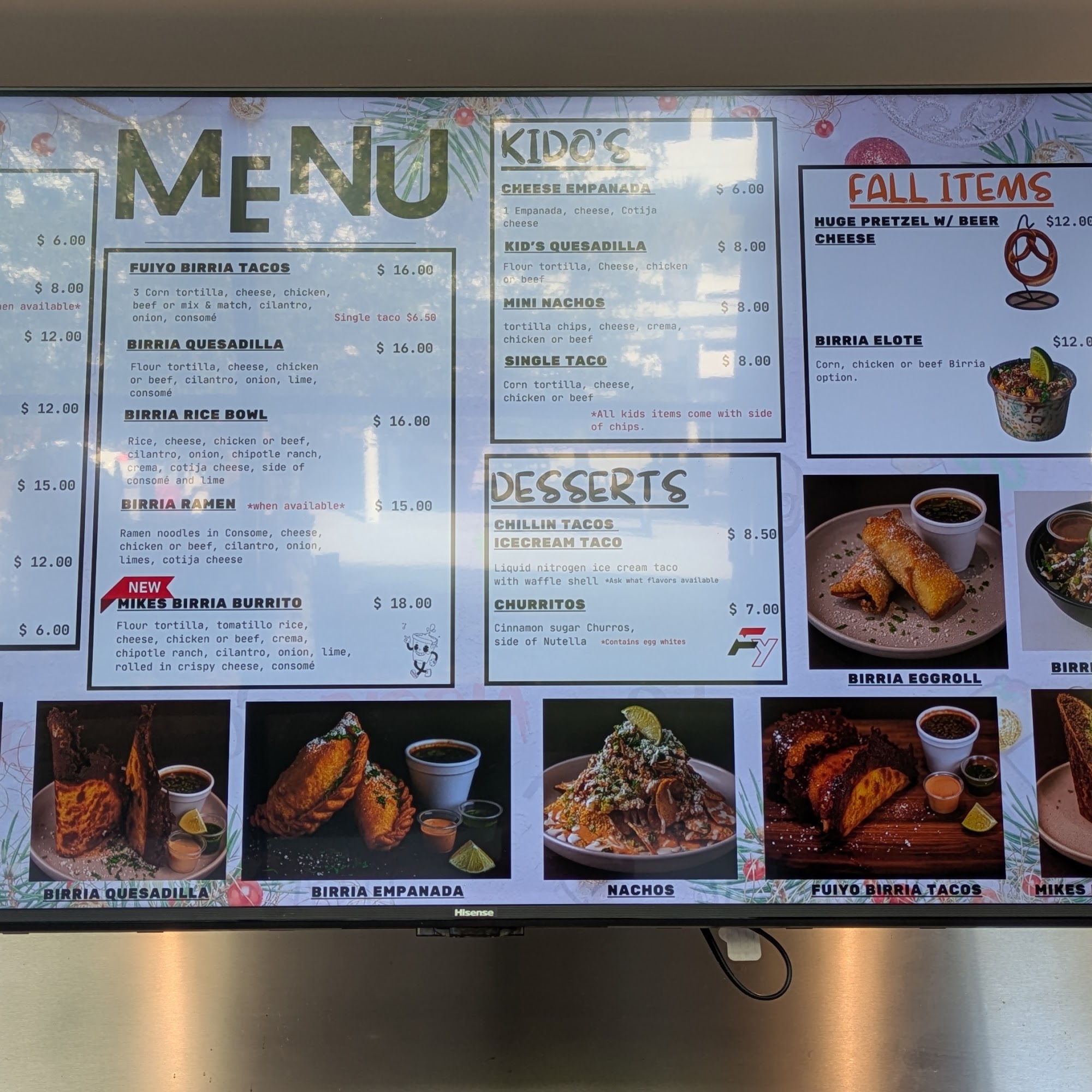 Fui Yo Mexicana Menu