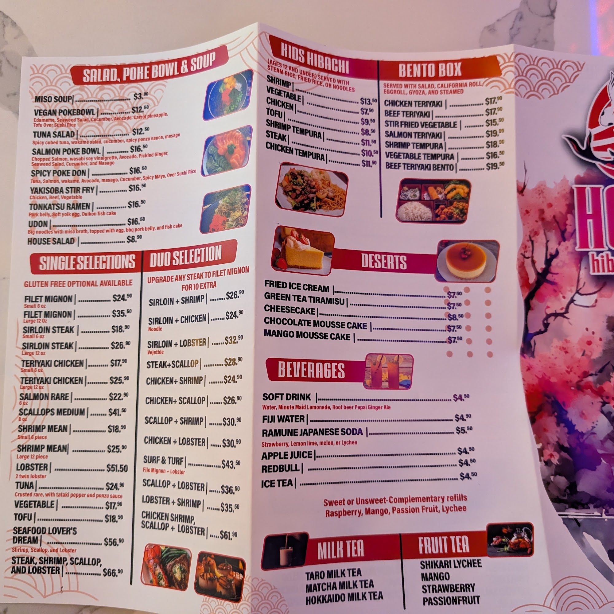 Hoshi Hibachi & Sushi Menu