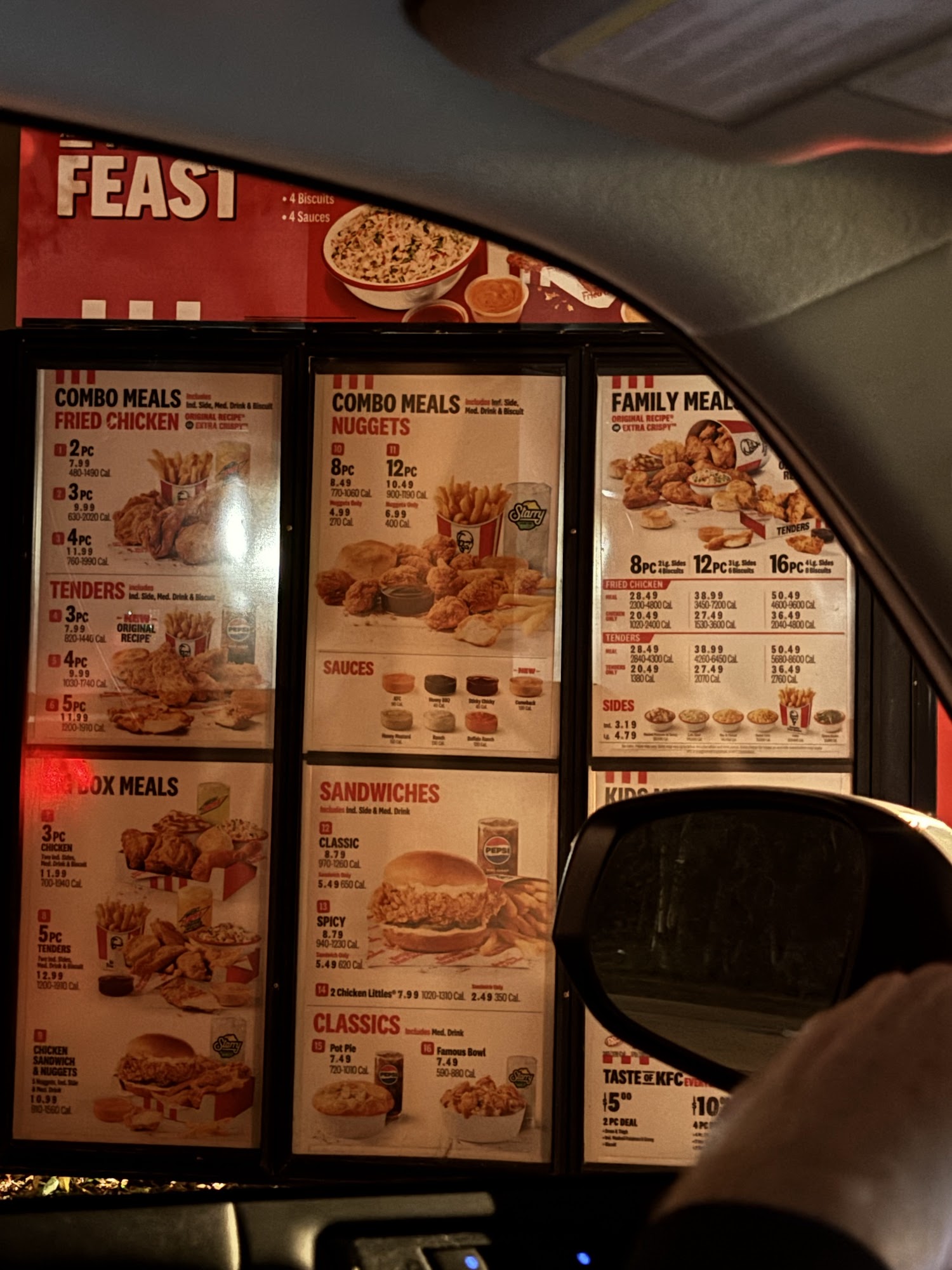 KFC Menu