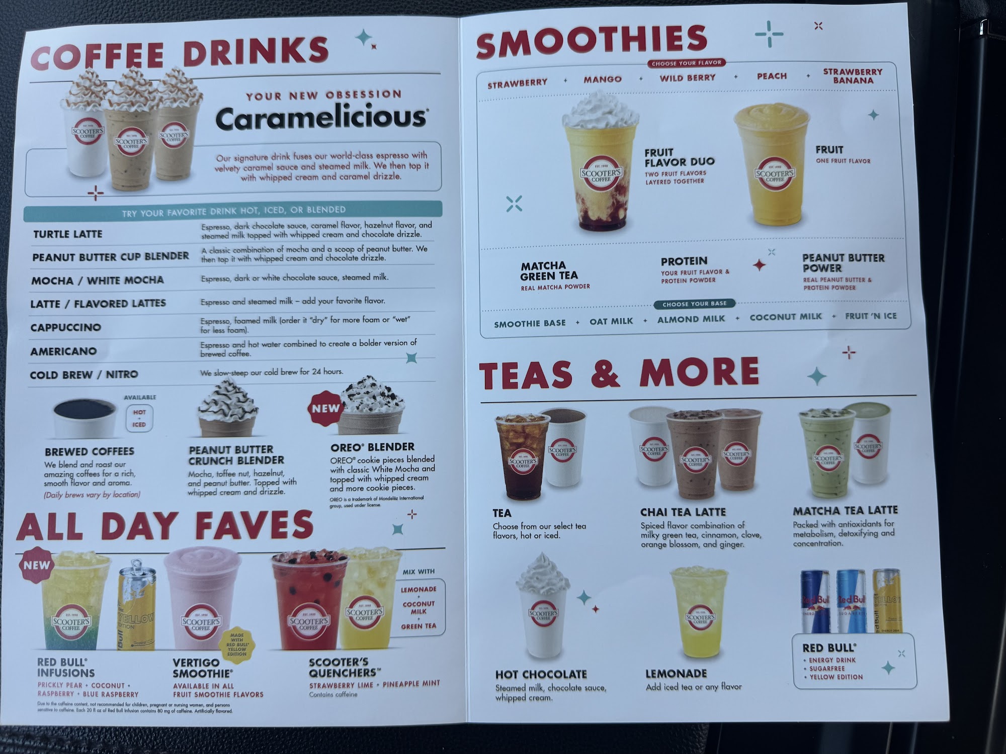 Scooter's Coffee Menu