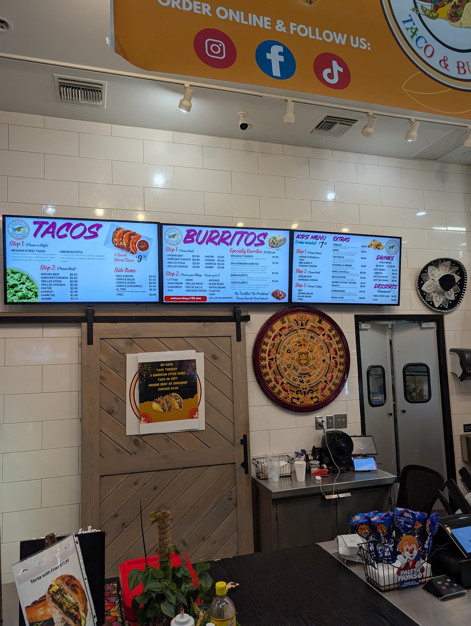 2 Hermanos Taco Burrito Co Menu