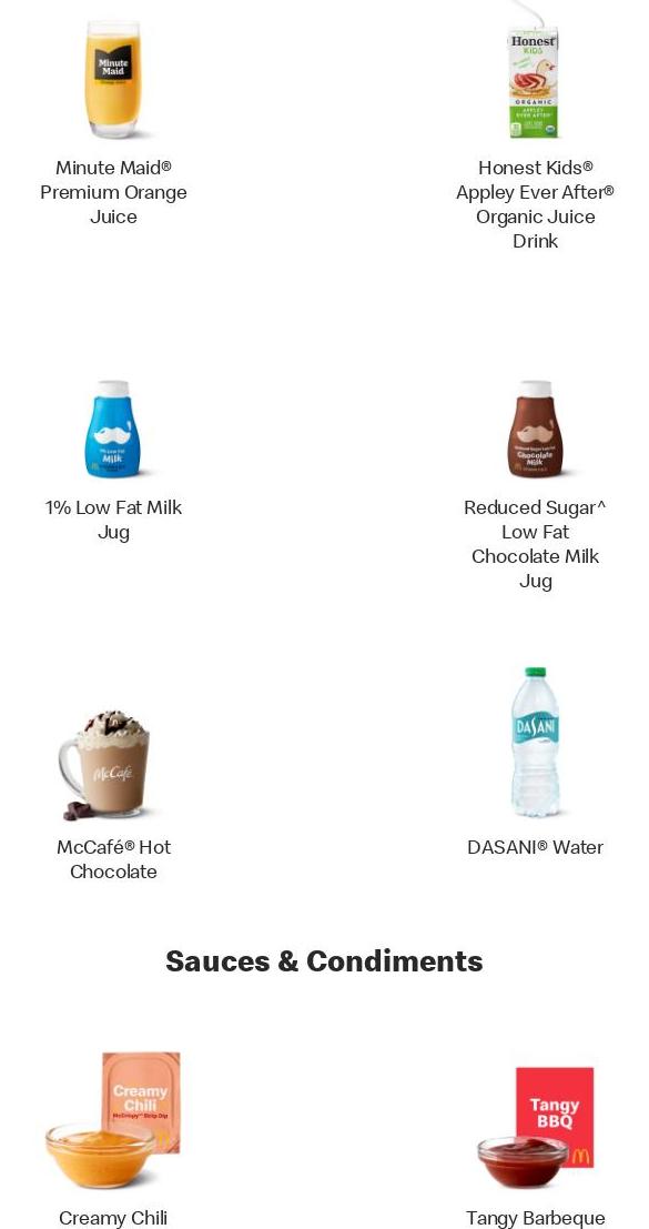 McDonald’s Menu