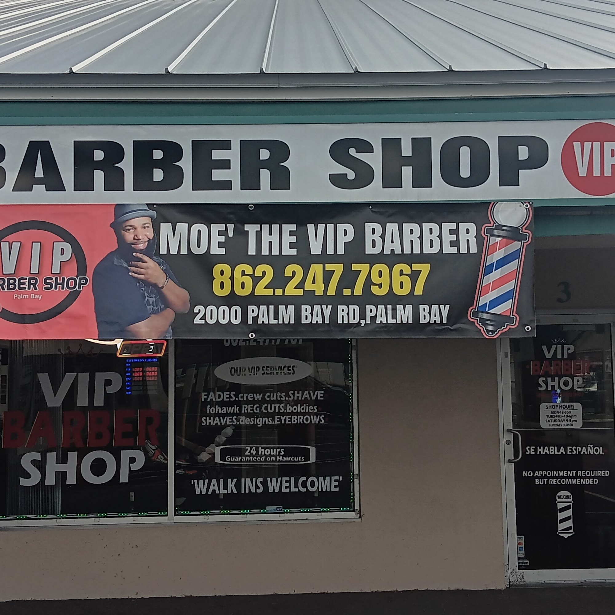 Vip barber shop 2020 Palm Bay Rd NE STE 3, Palm Bay Florida 32905