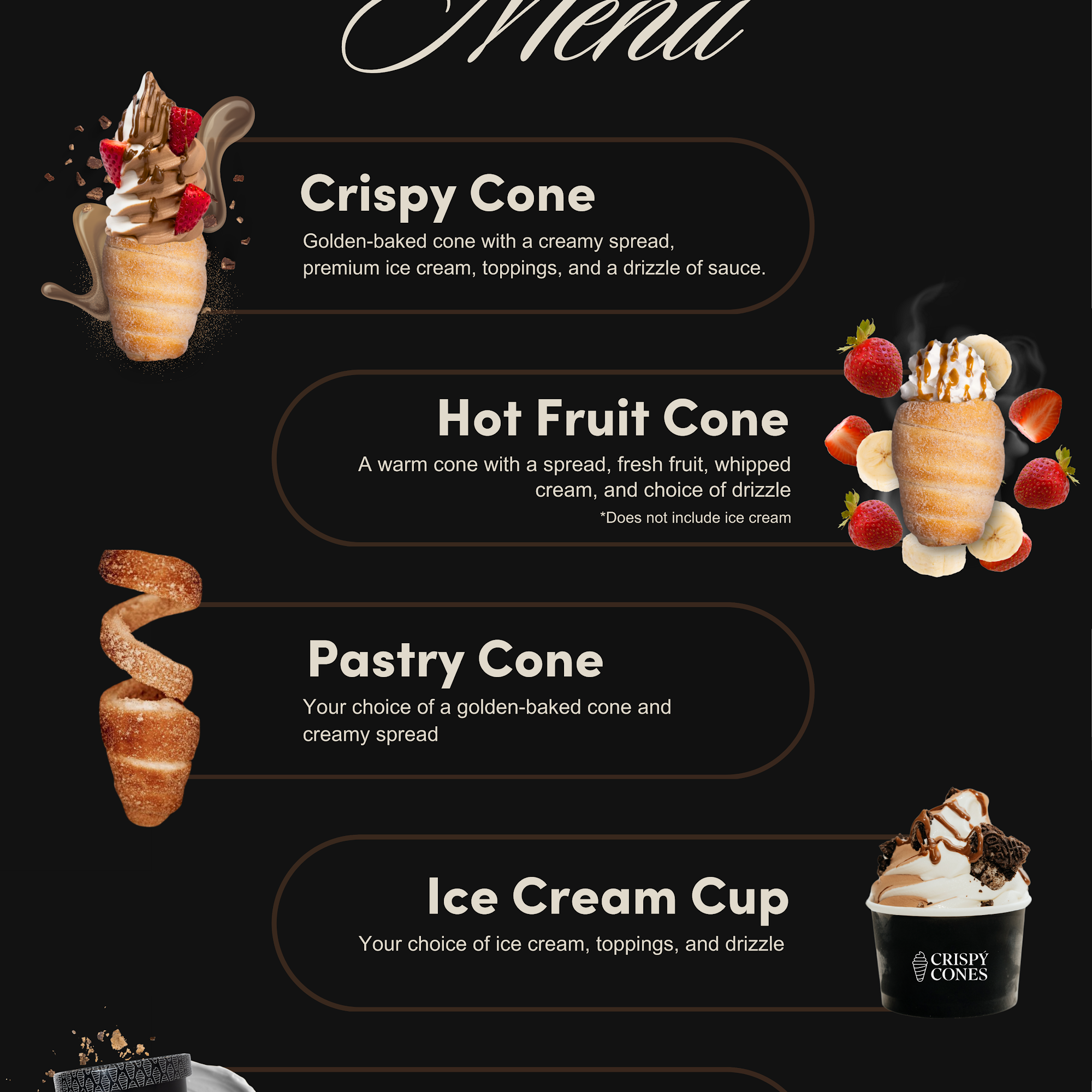 Crispy Cones - Palm Beach Gardens Menu