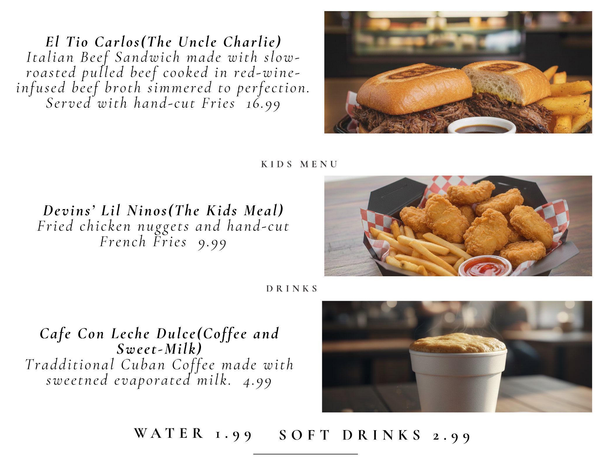 Stilt House Brewery Menu