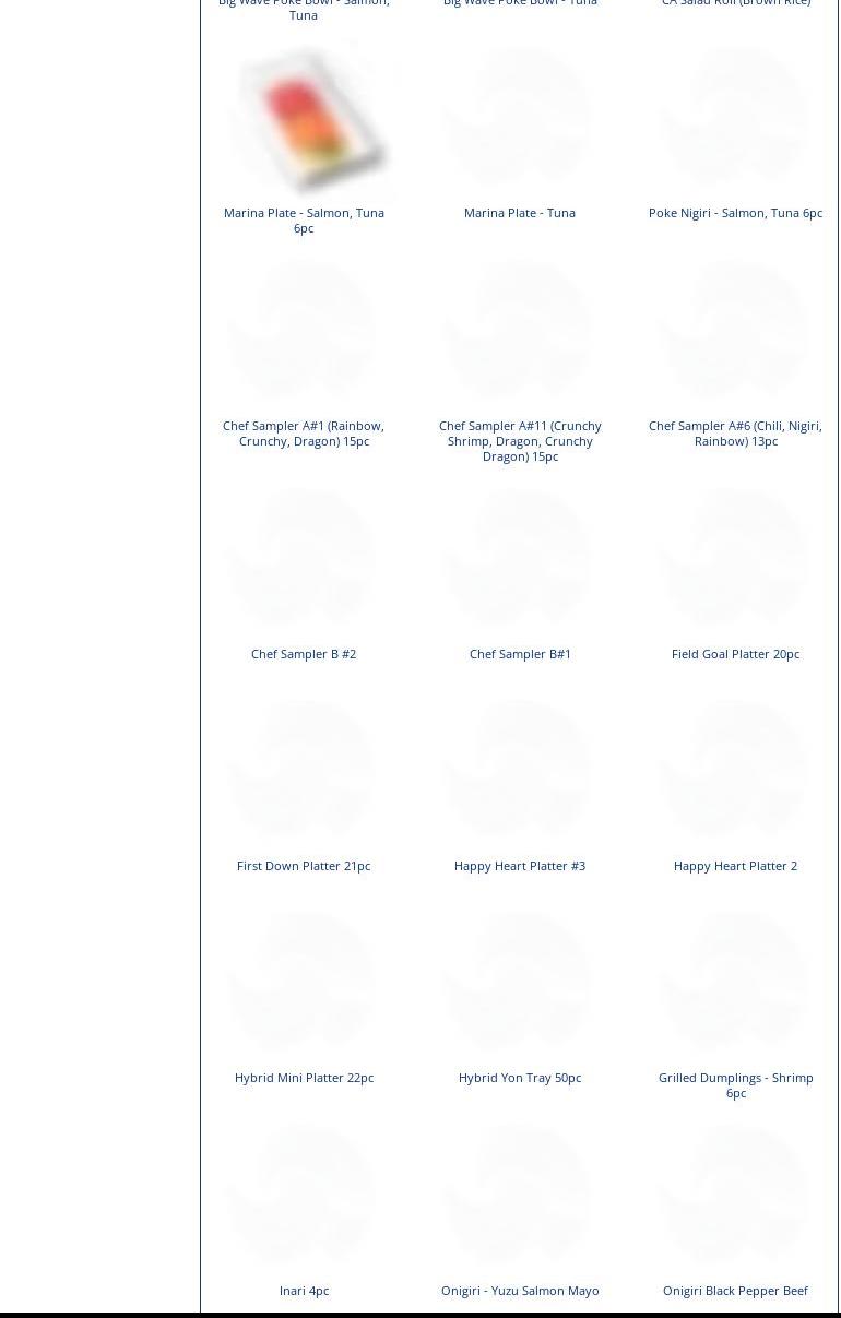 ZENSHI Handcrafted Sushi Menu