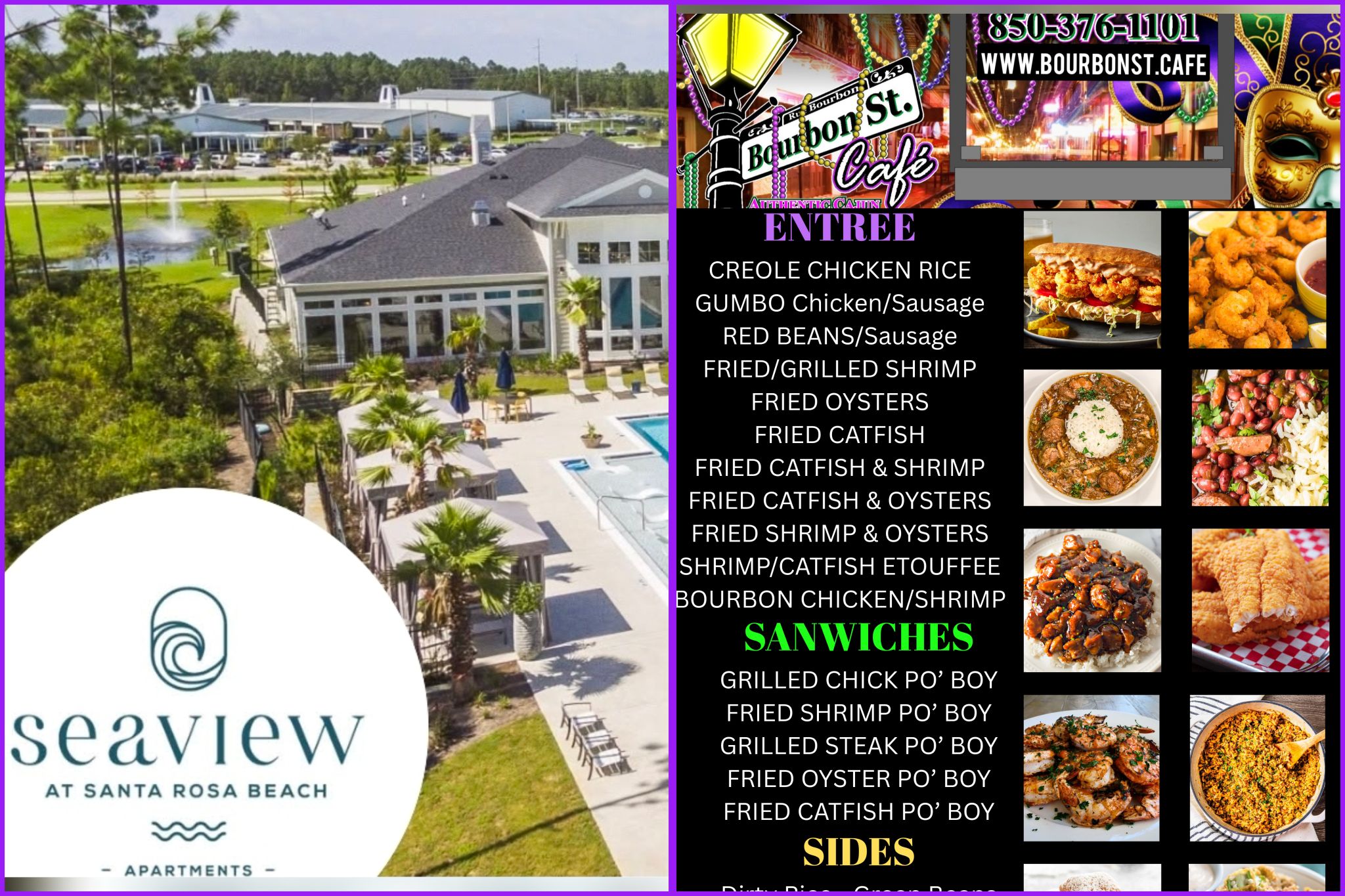 Bourbon St Cafe Menu