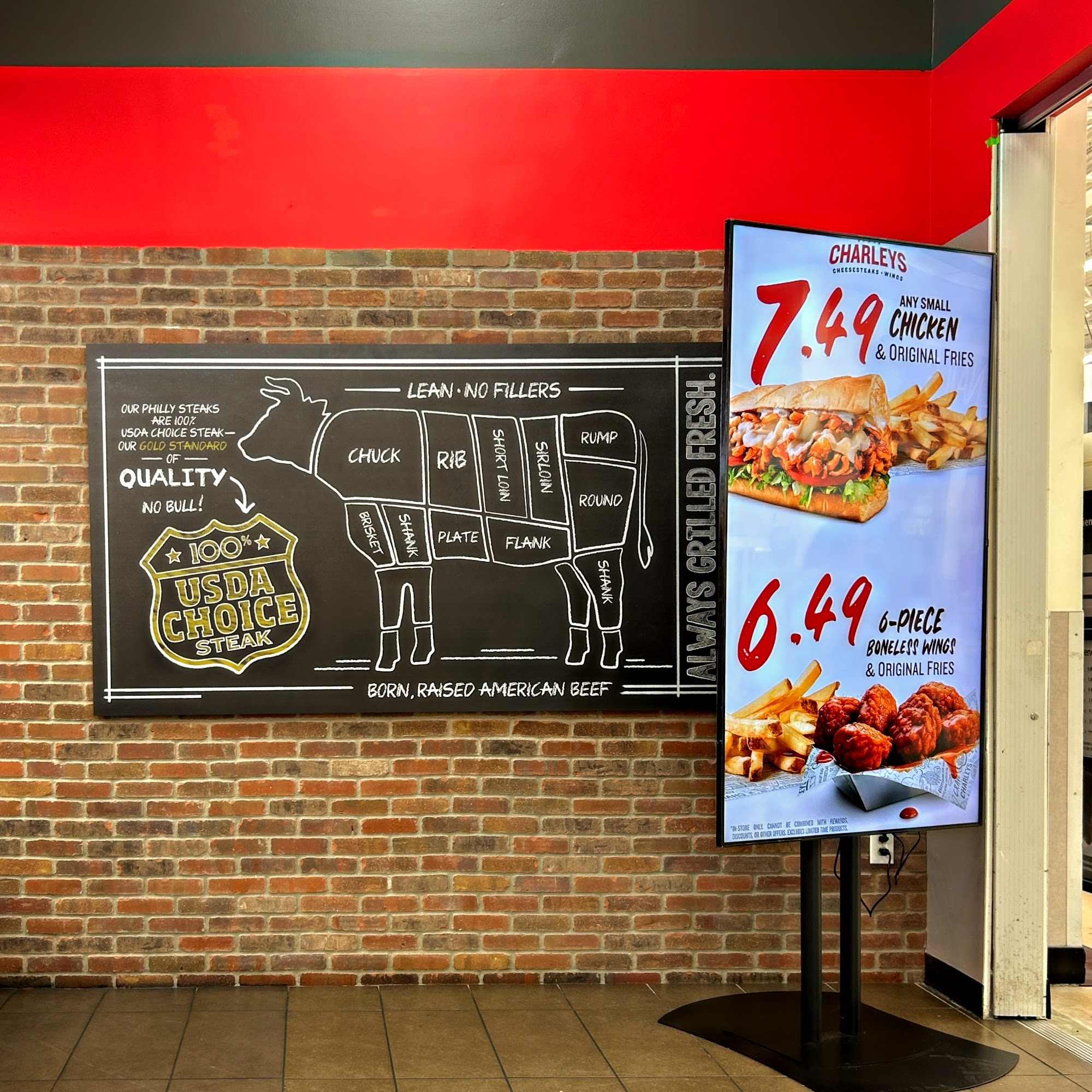 Charleys Cheesesteaks and Wings Menu