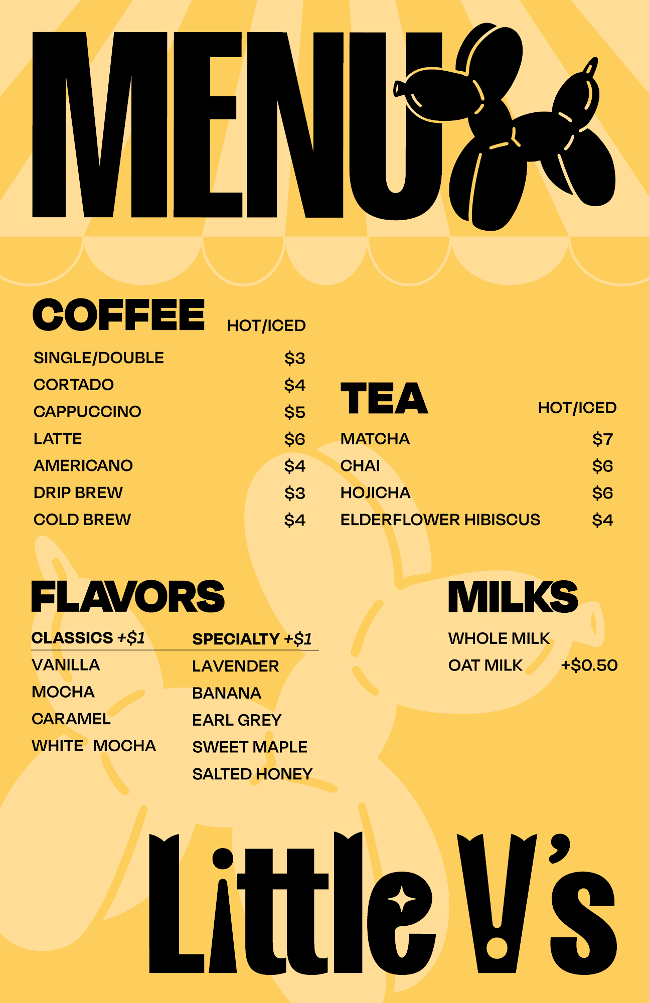 Little V's Menu