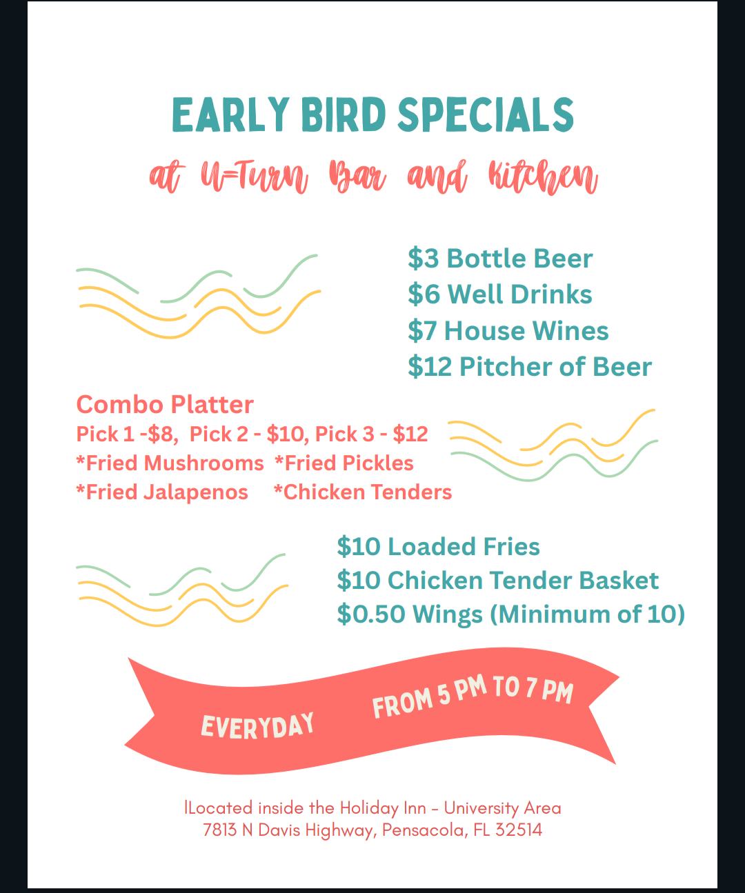U-Turn Bar and Kitchen/Restaurant Menu