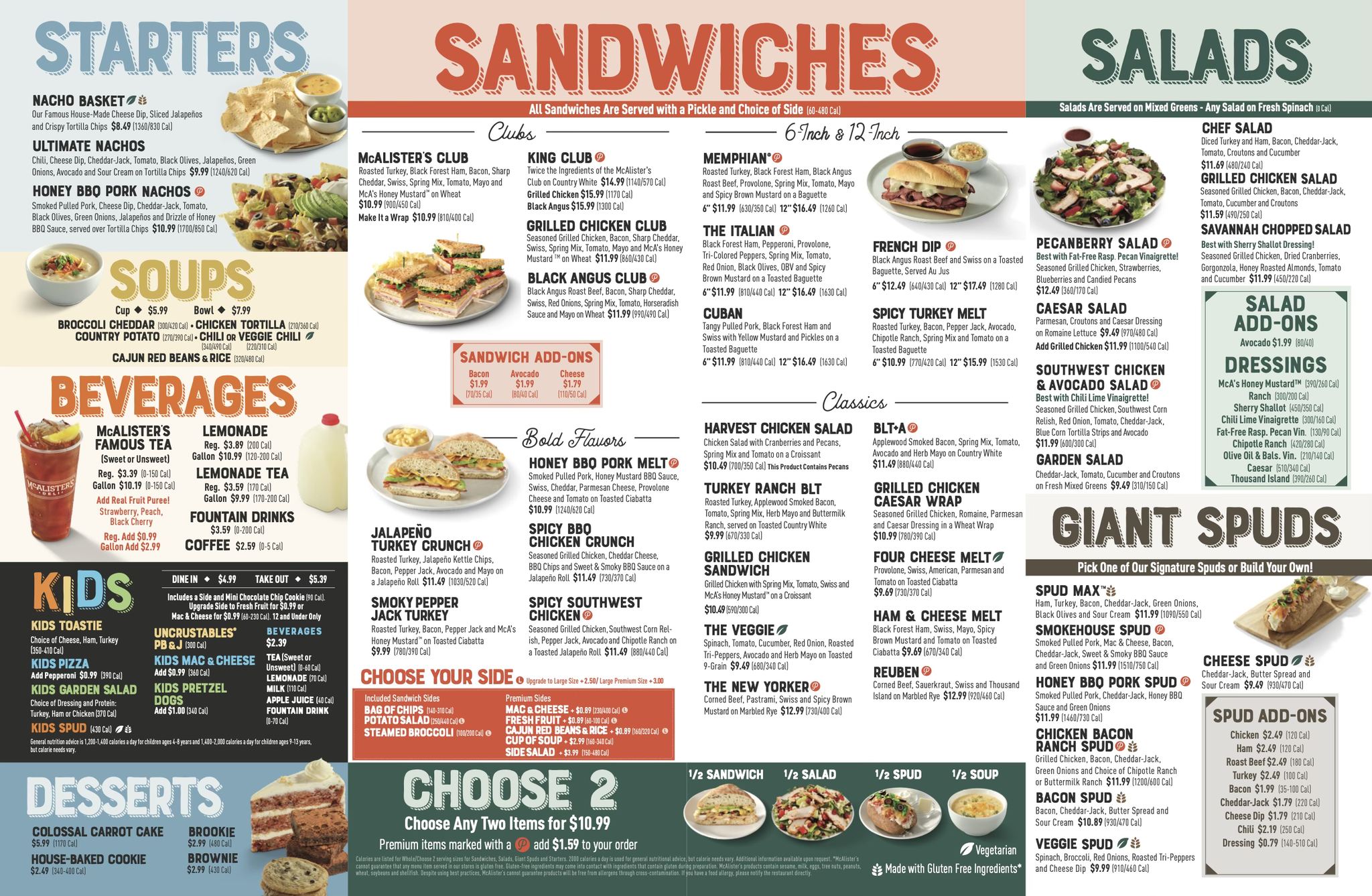 McAlister's Deli Menu
