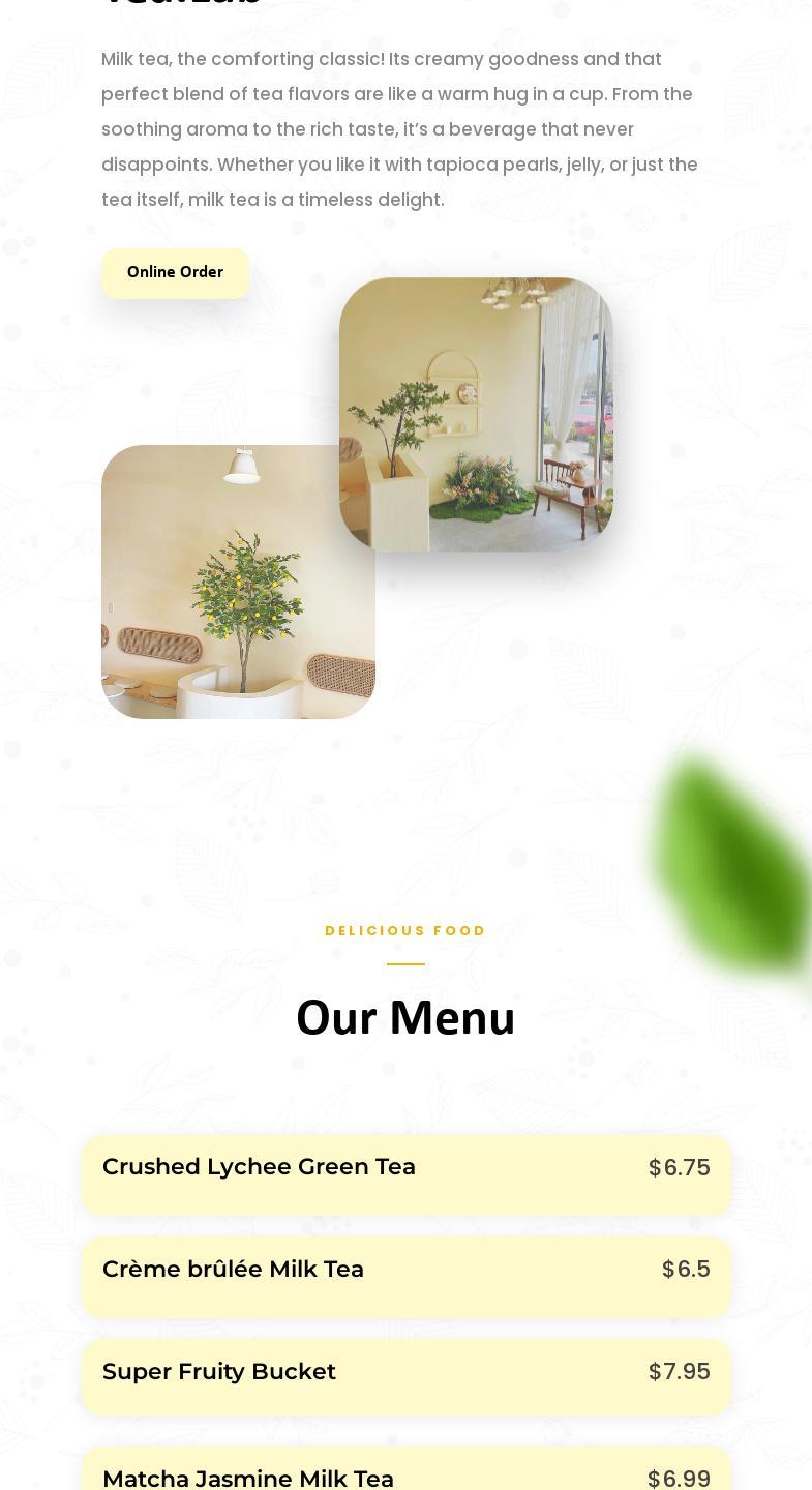 Tea.Lab Menu