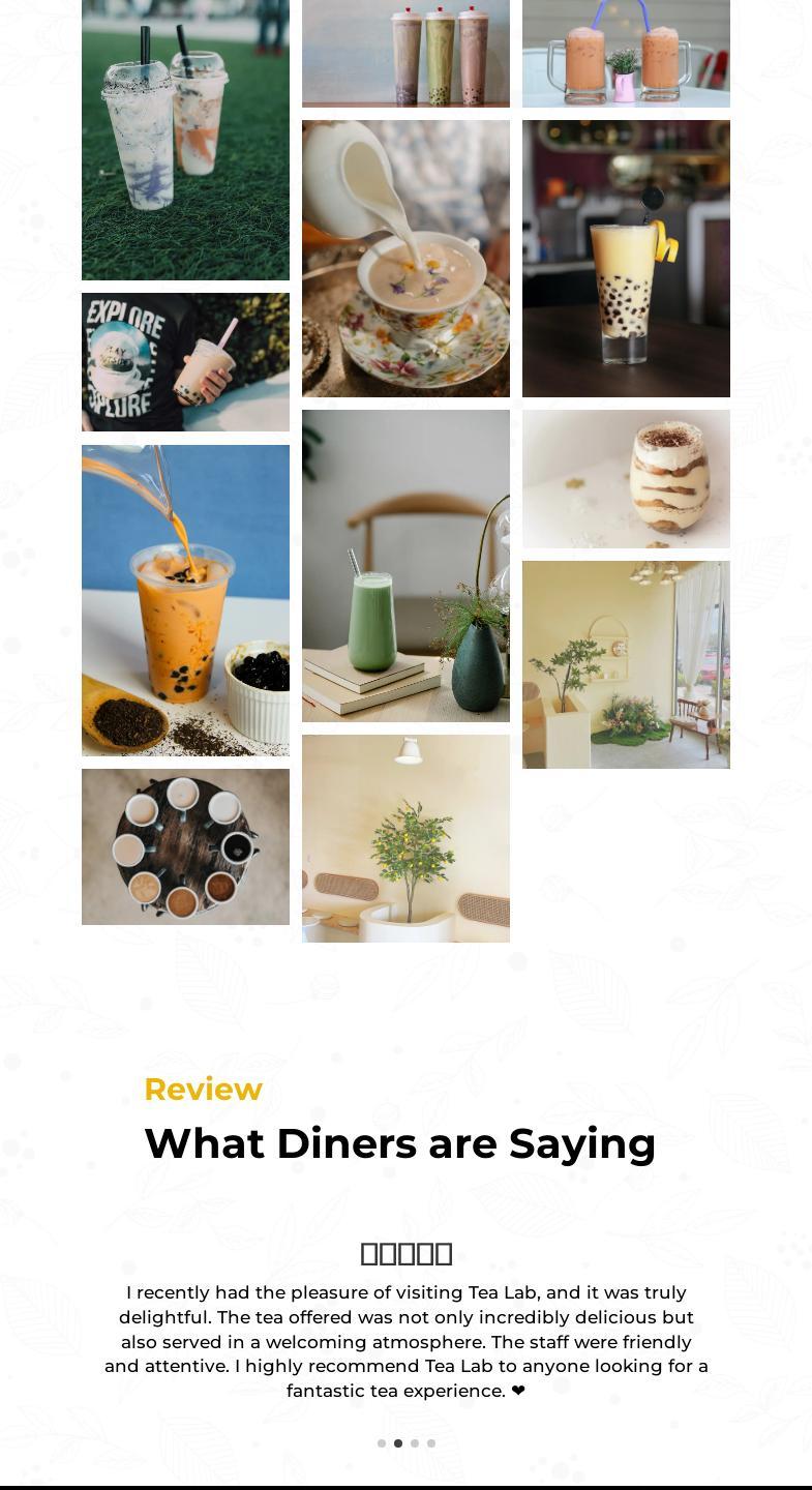 Tea.Lab Menu