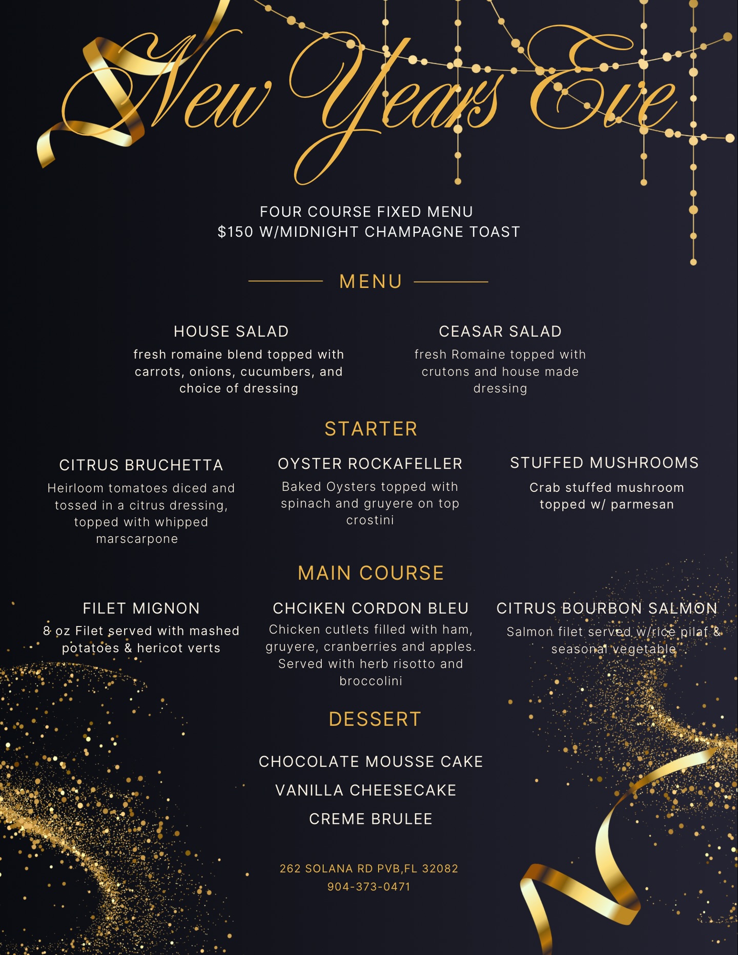 Ponte Vedra Wine Bar & Restaurant Menu