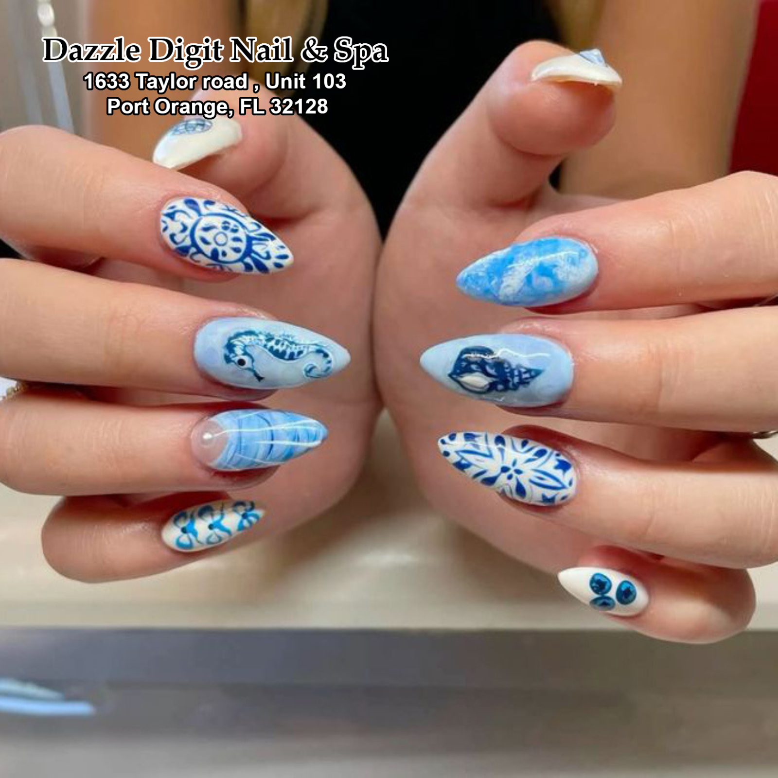 Dazzle Digit Nail & Spa 1633C Taylor Rd #103, Port Orange Florida 32128