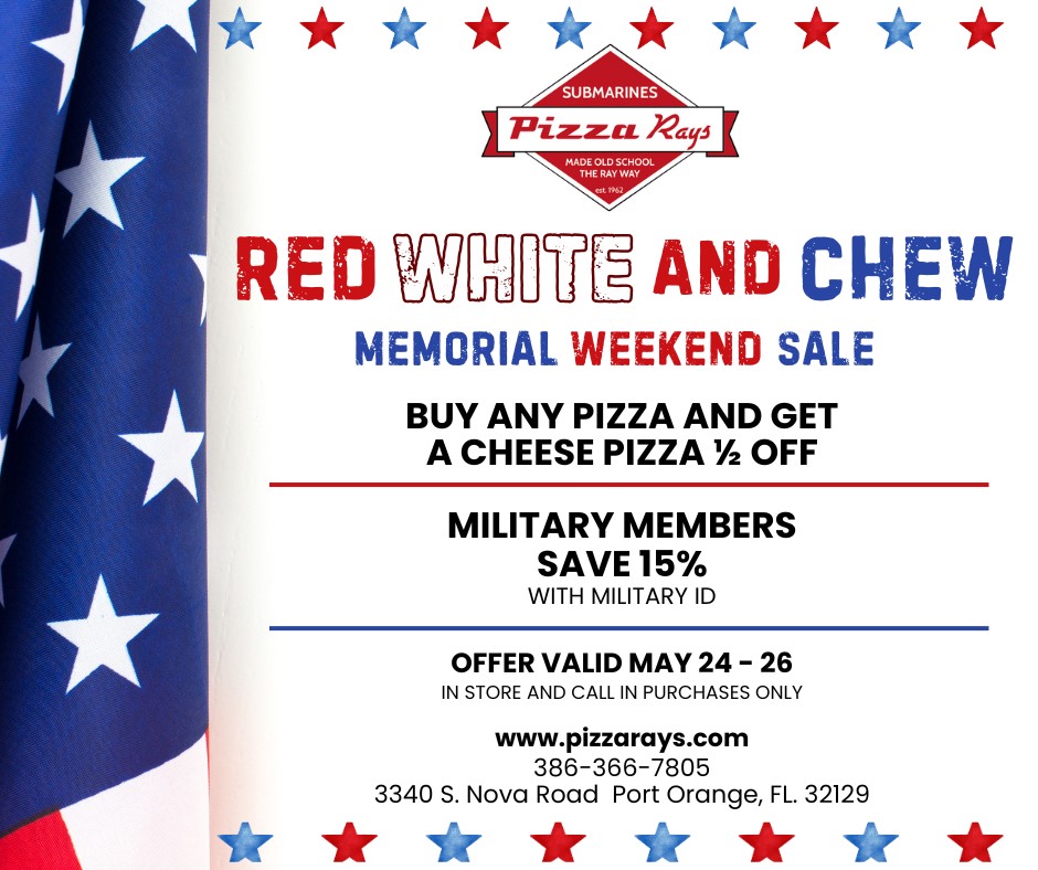 Pizza Rays Menu